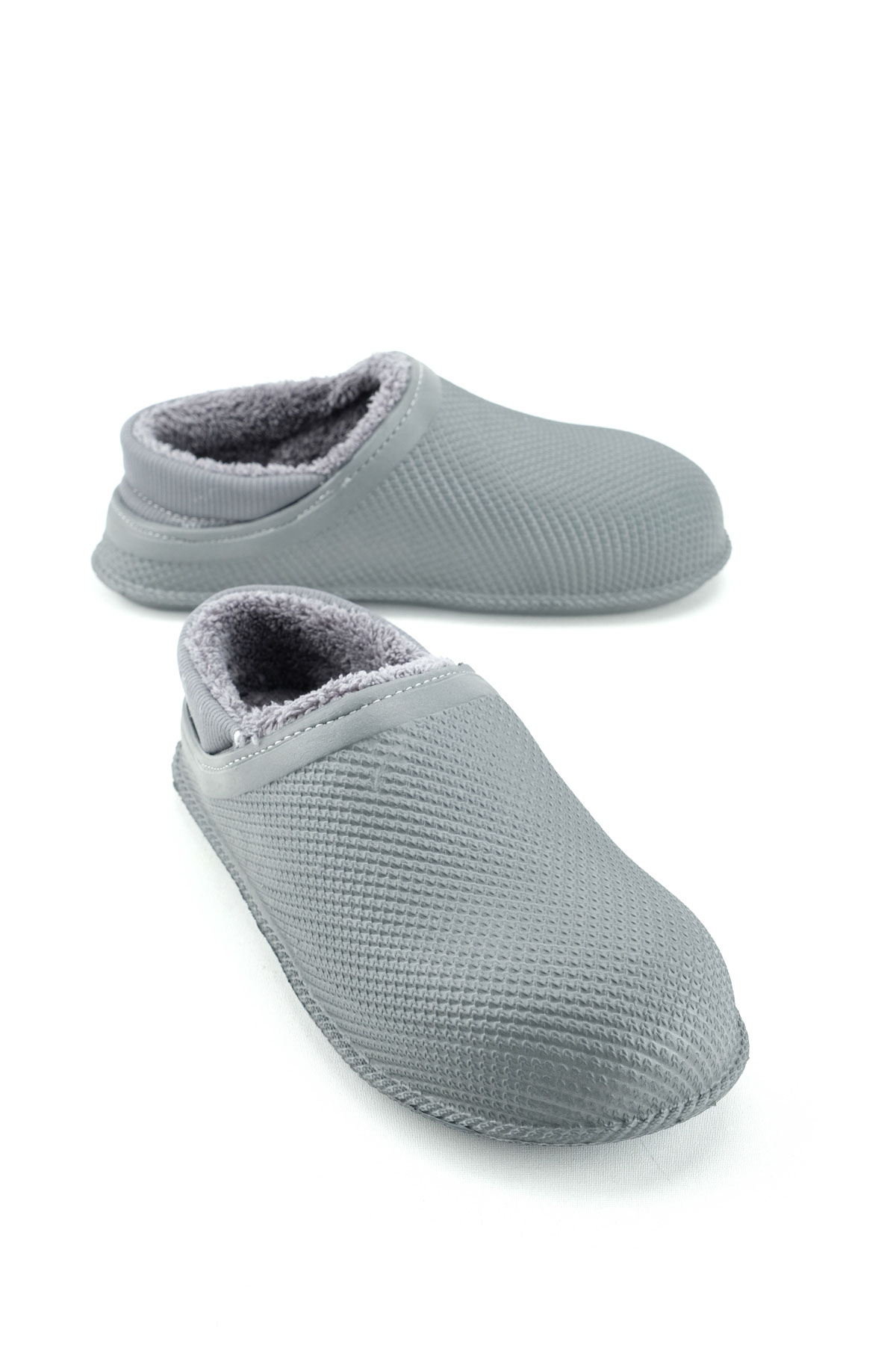 Erkek Kışlık Eva İçi Peluşlu Sessiz Taban Ev Bahçe Terlik - Görsel 2