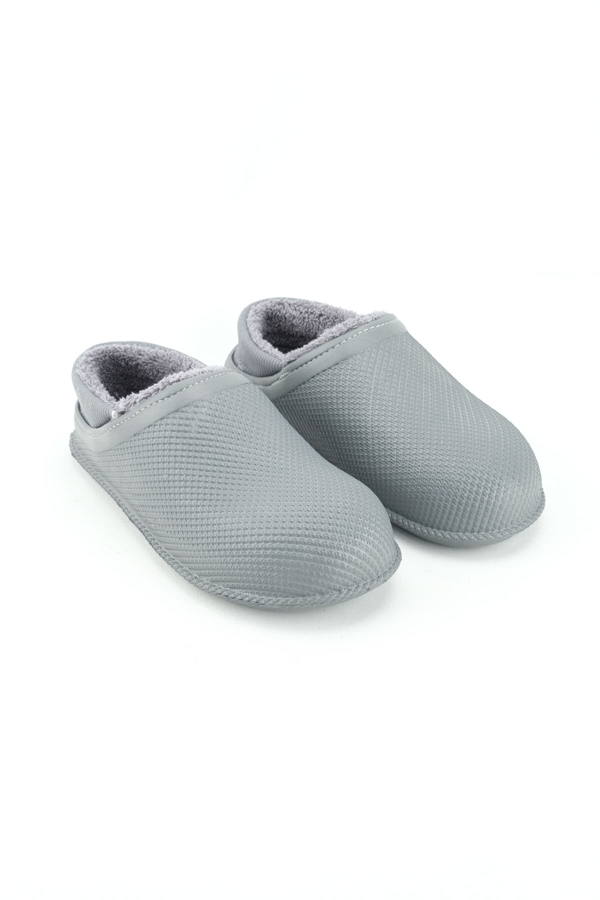 Erkek Kışlık Eva İçi Peluşlu Sessiz Taban Ev Bahçe Terlik - Görsel 4