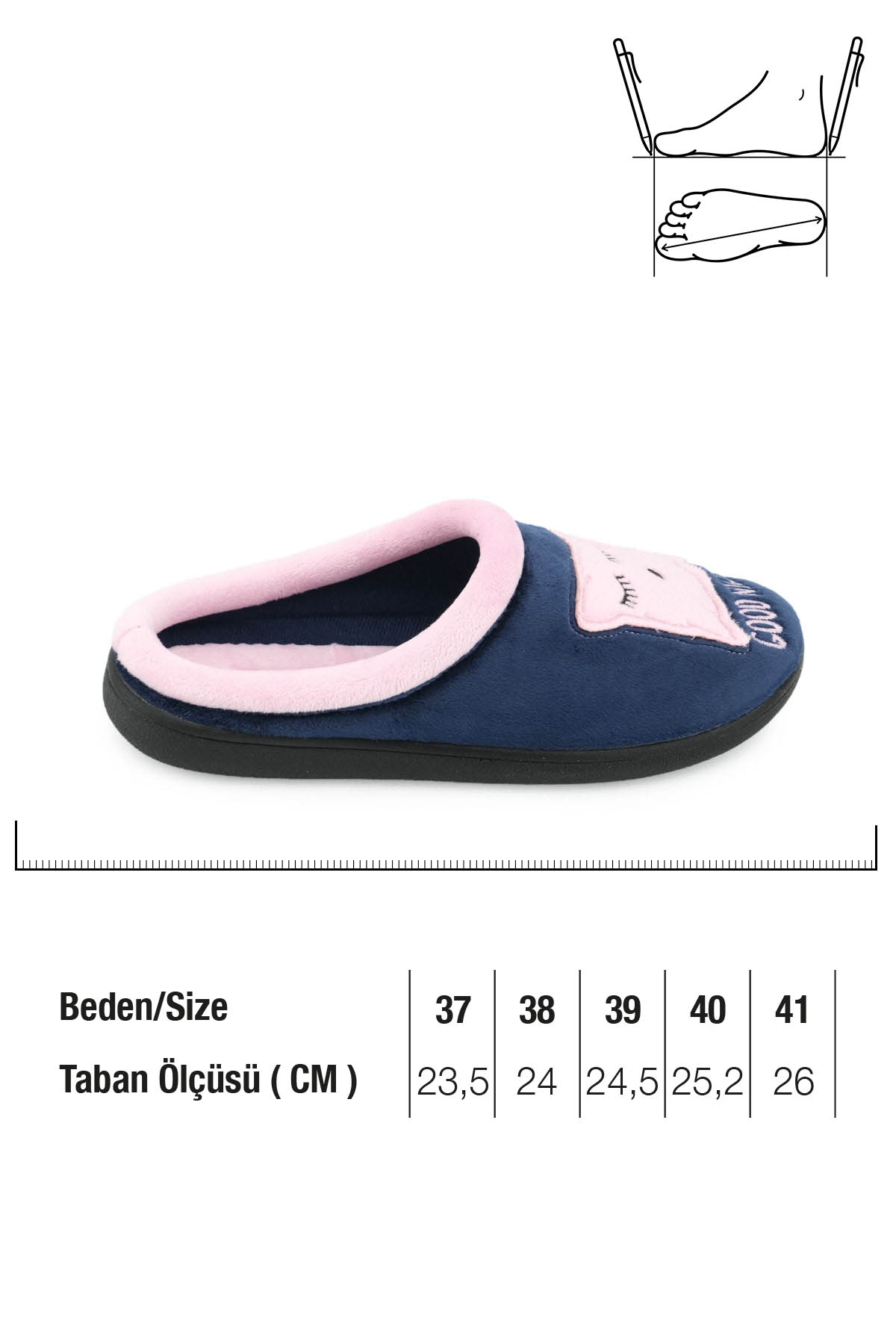 Kışlık Kadın Gondol Ev Bahçe Terlik - Görsel 3