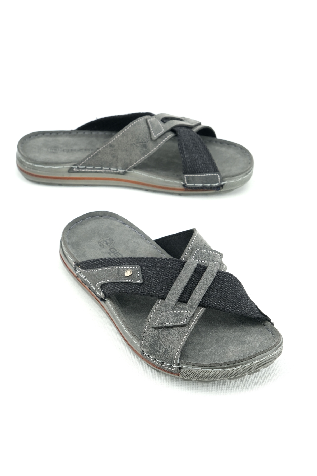 Yazlık Erkek Suni Deri Günlük Terlik - Görsel 2