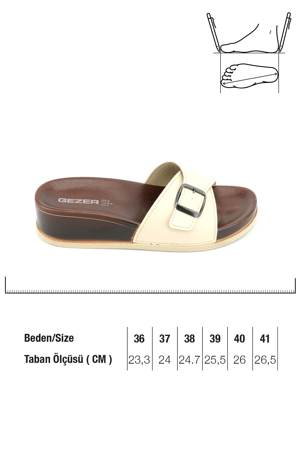 Yazlık Kadın Tek Toka Ayarlanabilir Suni Deri Terlik - Görsel 3