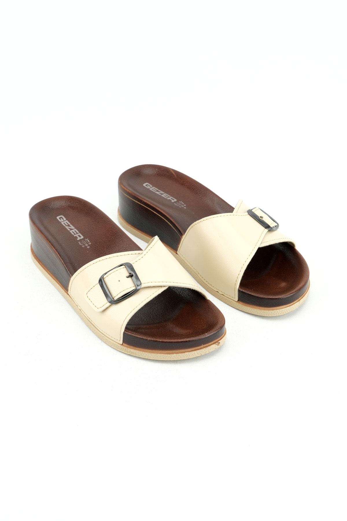 Yazlık Kadın Tek Toka Ayarlanabilir Suni Deri Terlik - Görsel 4