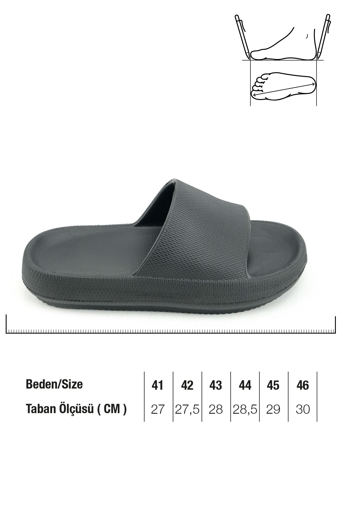 Yazlık Erkek Eva Banyo Bahçe Islak Zemine Uygun Terlik - Görsel 3