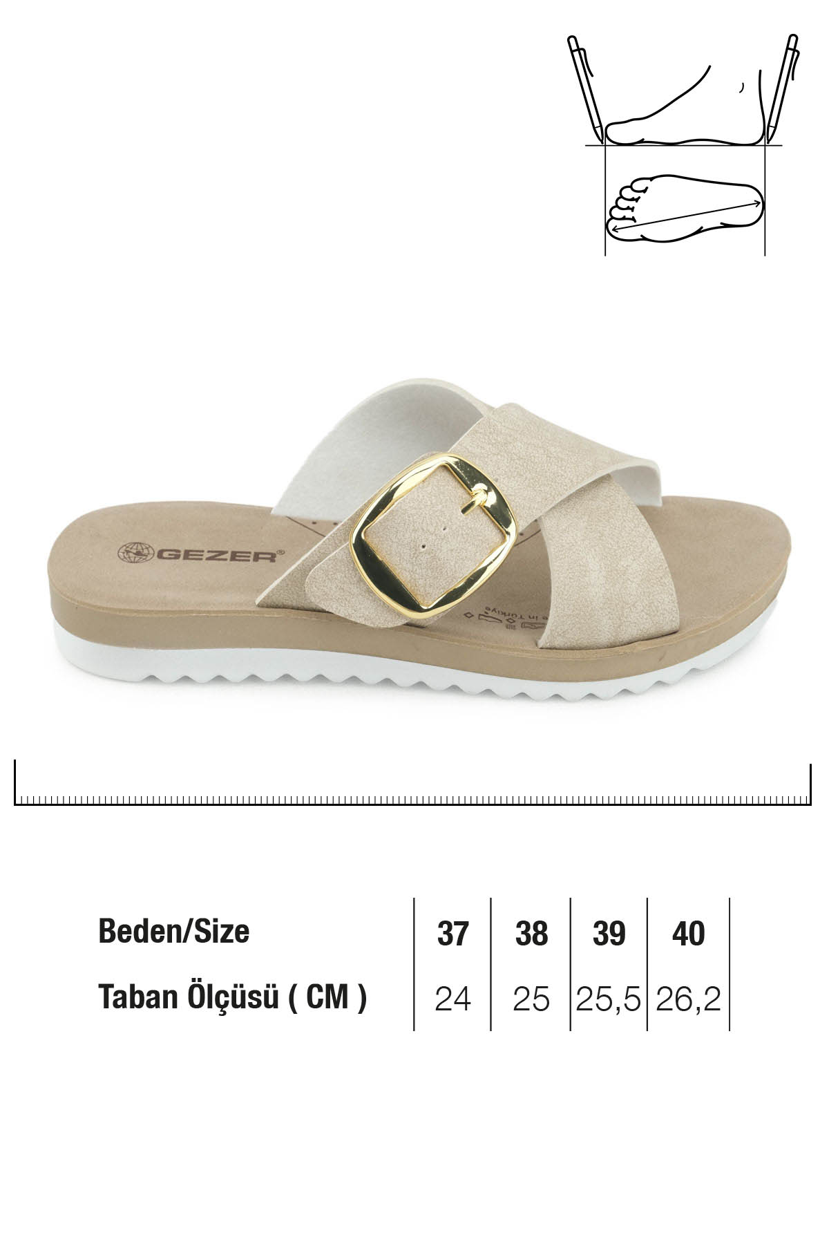 Kadın Yazlık Tek Toka Ayarlanabilir Suni Deri Rahat Taban Günlük Terlik - Görsel 3