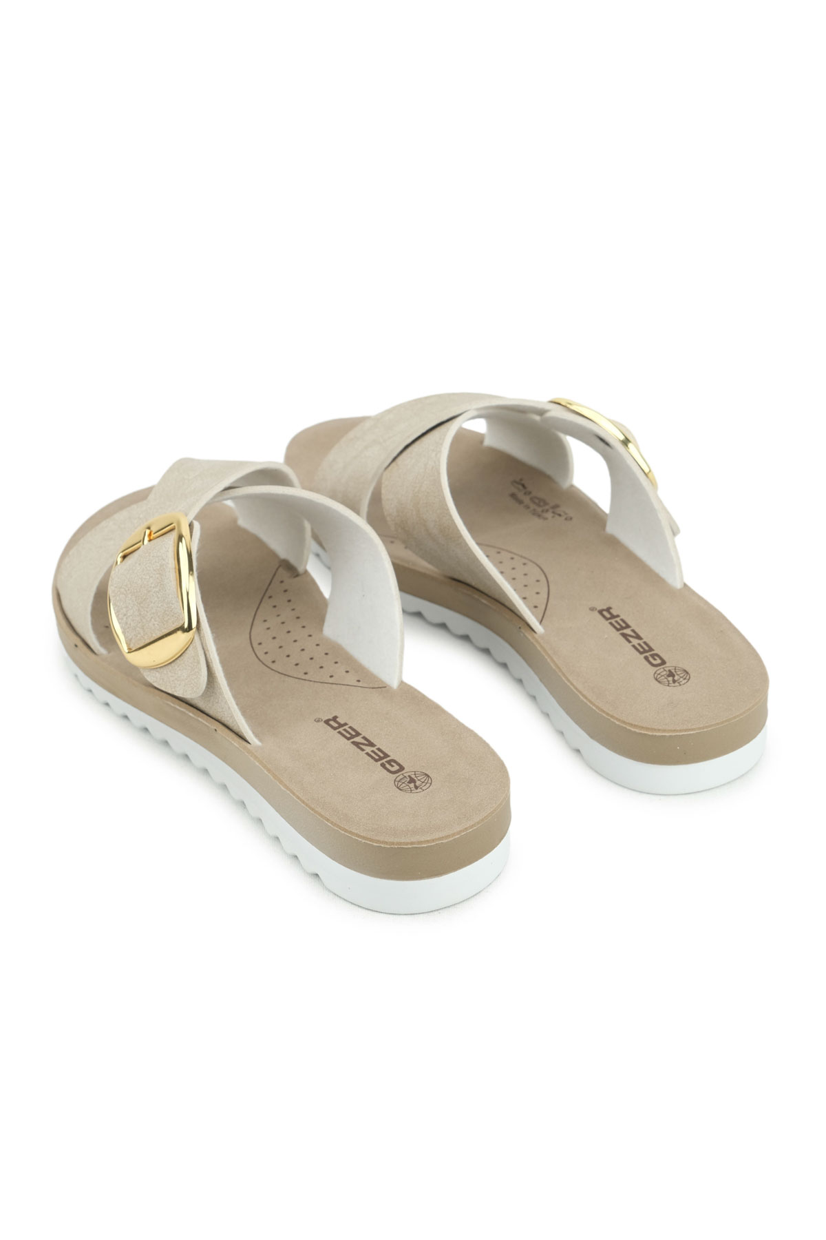 Kadın Yazlık Tek Toka Ayarlanabilir Suni Deri Rahat Taban Günlük Terlik - Görsel 5