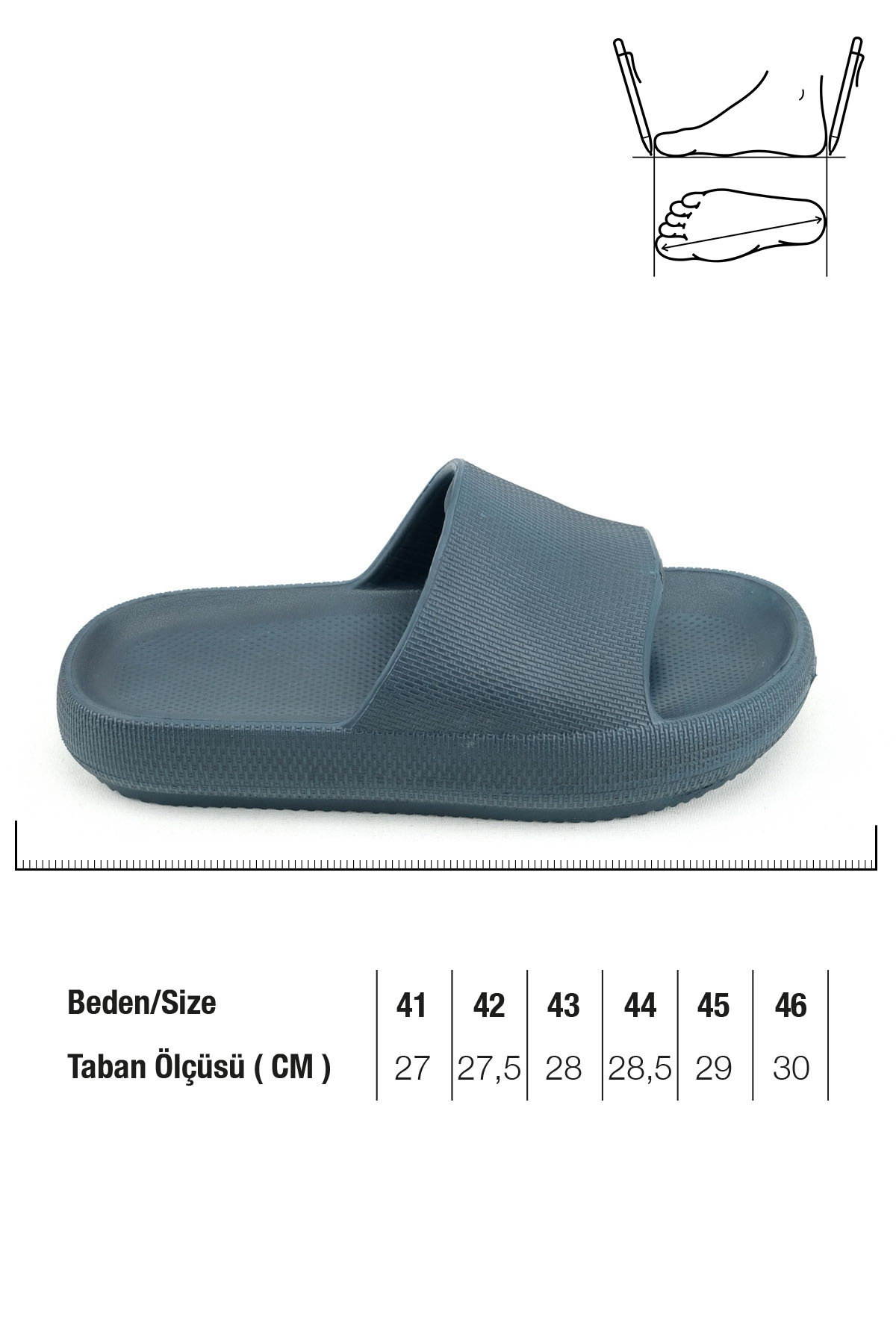 Yazlık Erkek Eva Banyo Bahçe Islak Zemine Uygun Terlik - Görsel 3