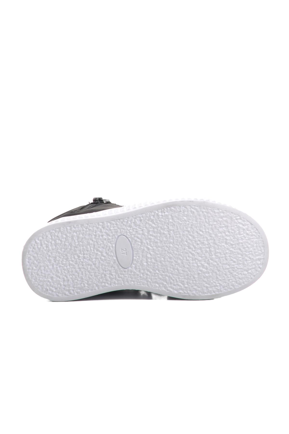 Orion-P Siyah-Beyaz İçi Polarlı Unisex Çocuk Bot - Görsel 6