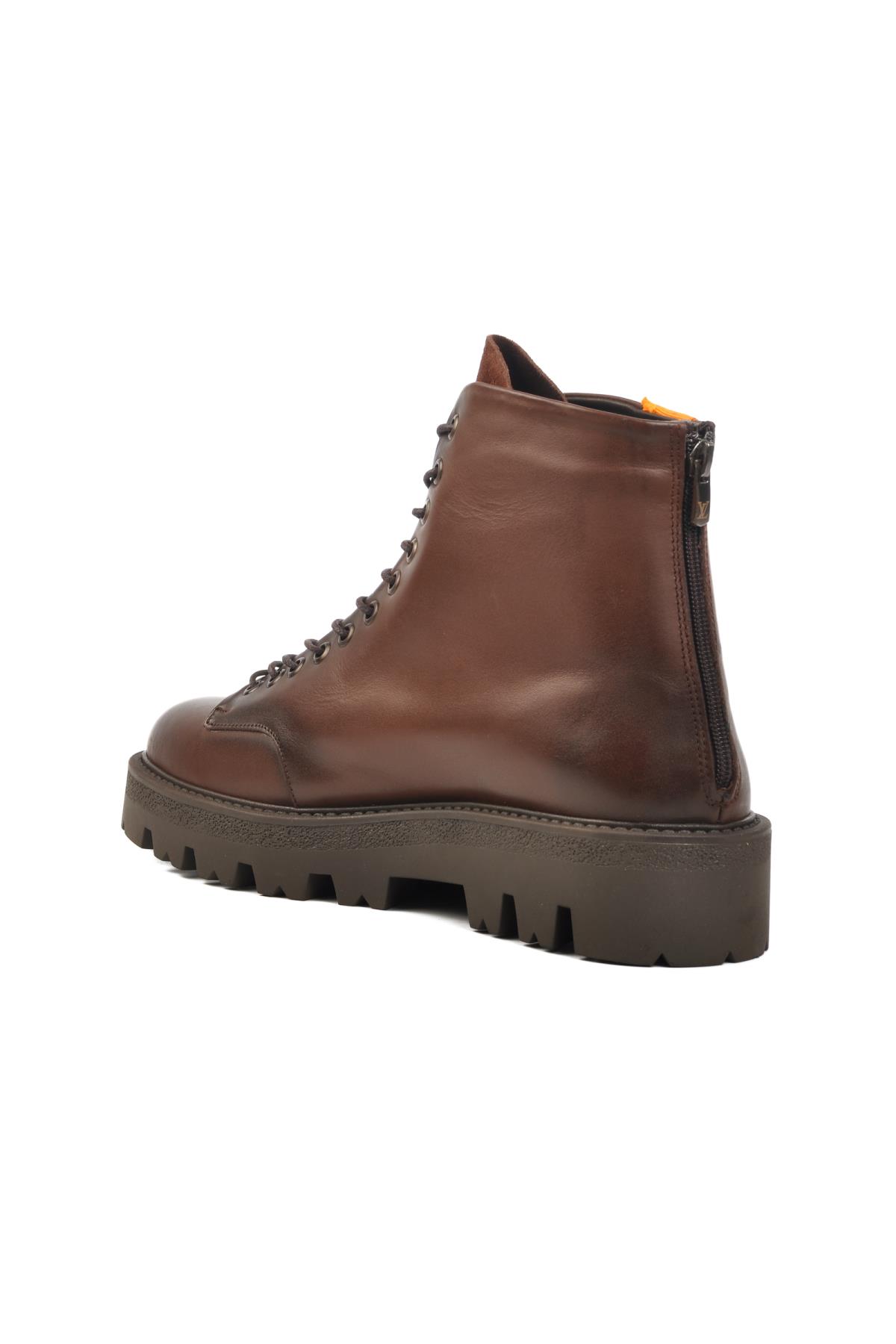 Premium 40010 Kahve Hakiki Deri Erkek Bot - Görsel 5