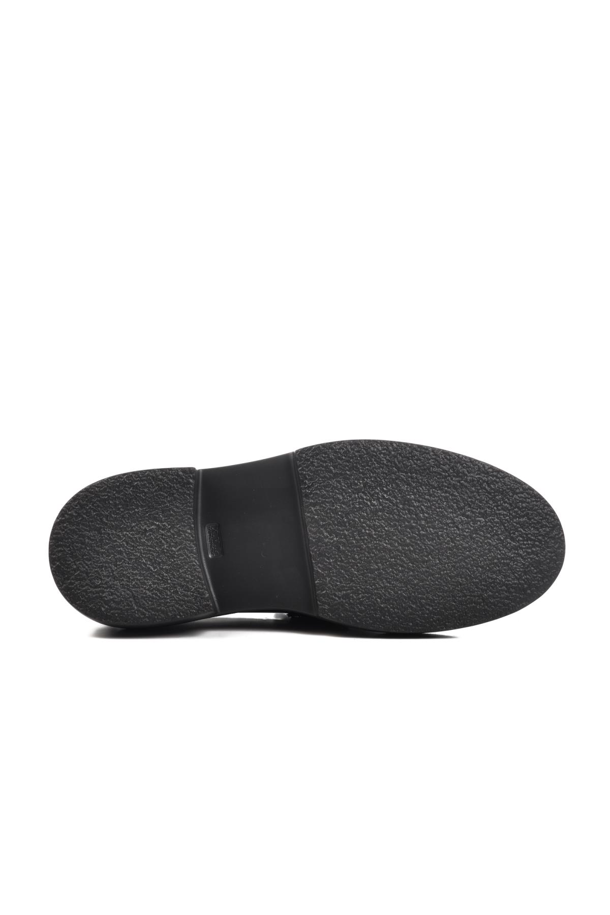 Premium 1018 Siyah Rugan Hakiki Deri Erkek Klasik Ayakkabı - Görsel 6