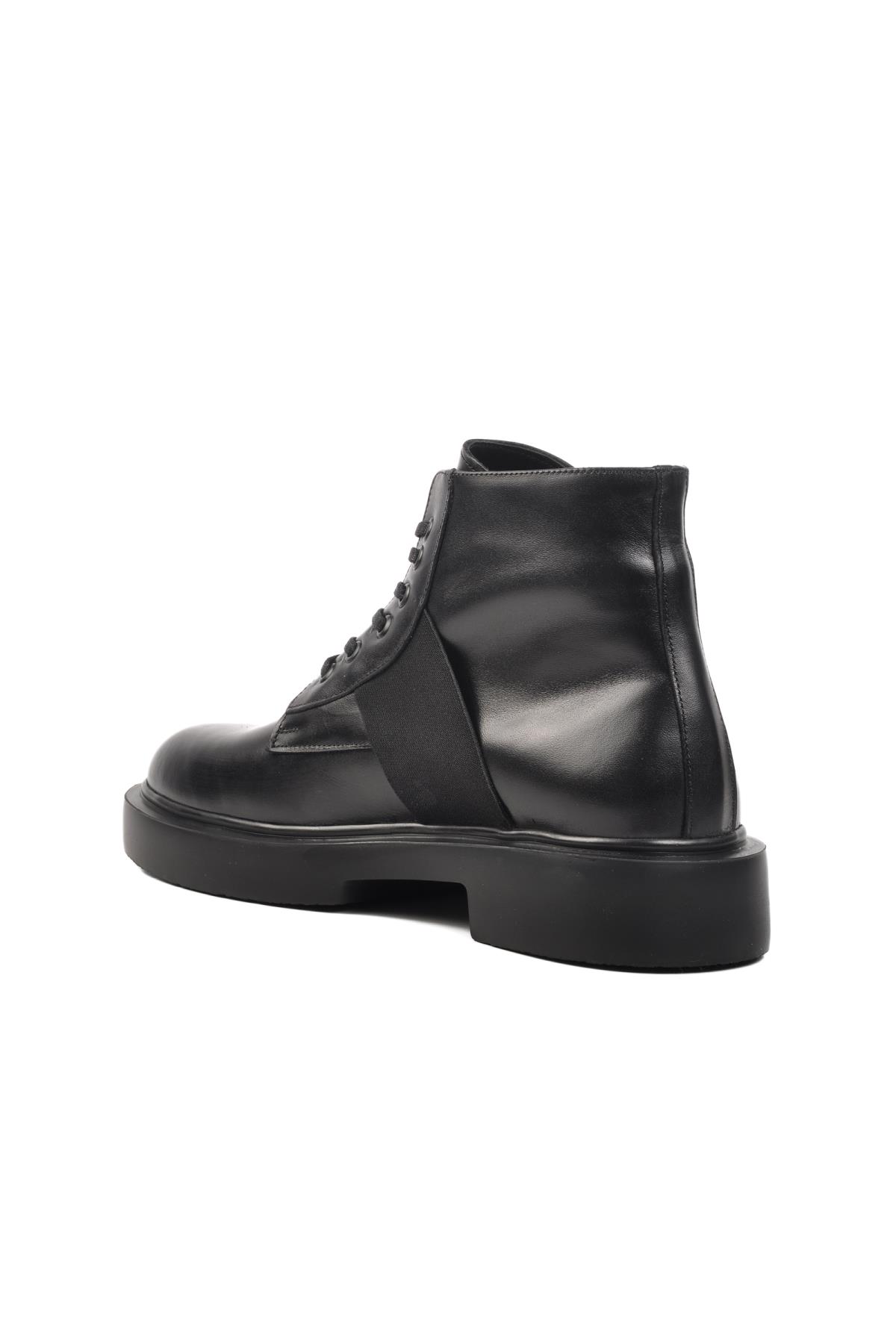 Premium 1245 Siyah Hakiki Deri Erkek Bot - Görsel 5