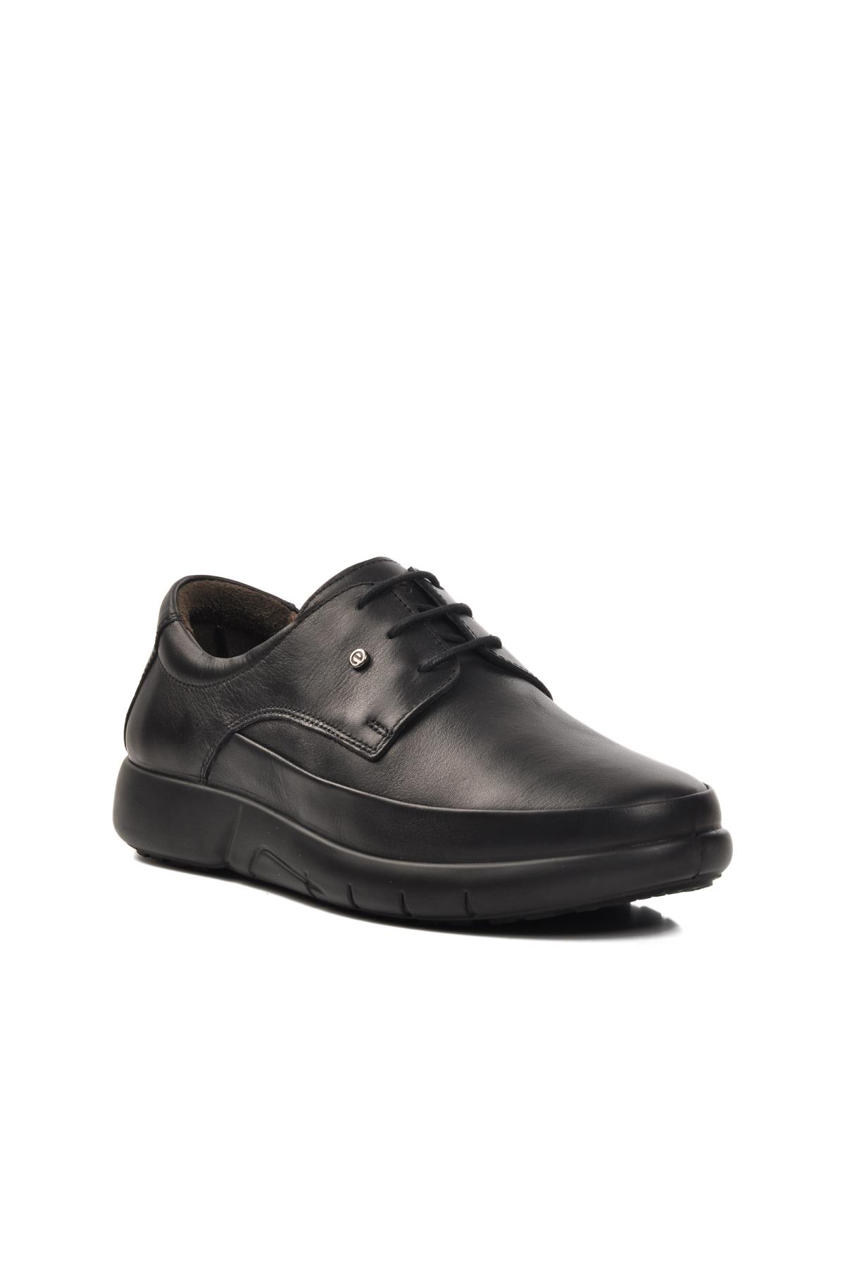28612 Siyah Hakiki Deri Ortopedik Erkek Günlük Ayakkabı - Görsel 3