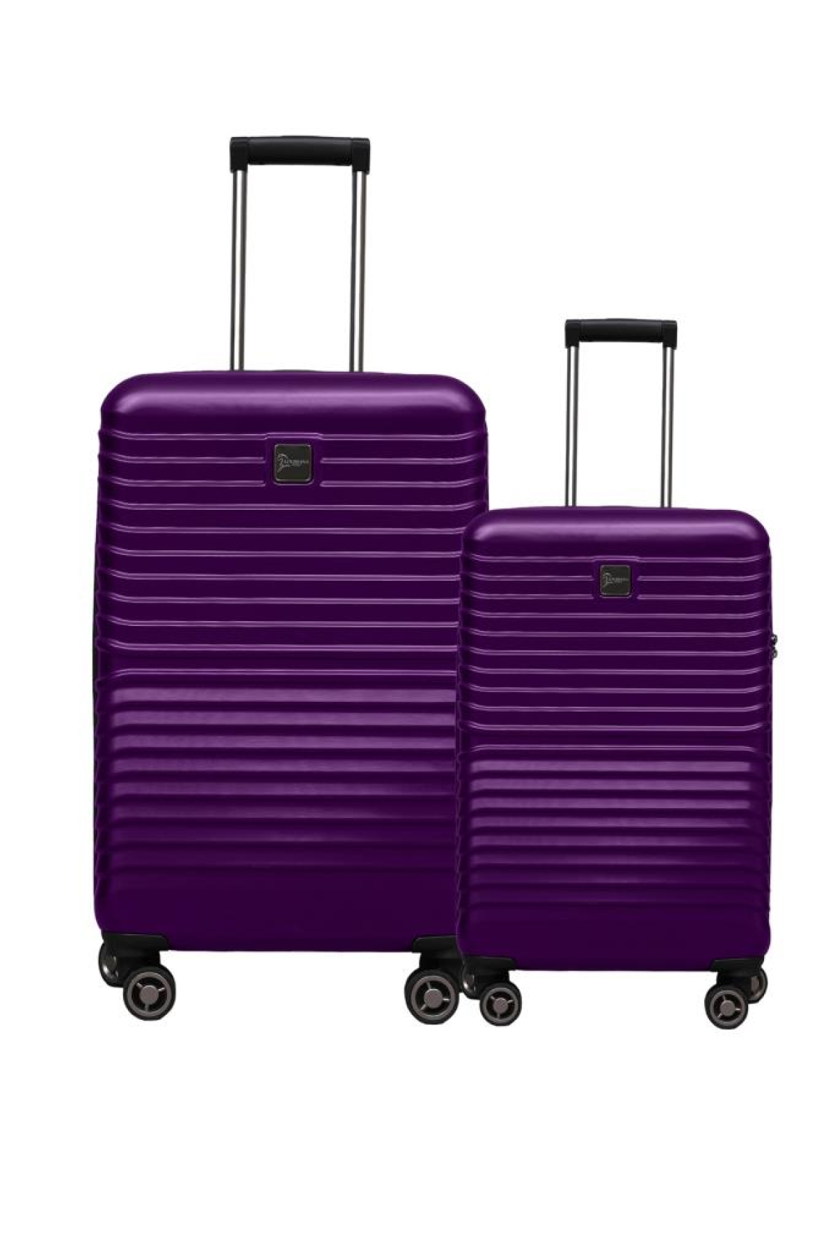 2'li Valiz Seti Polikarbon Orta Boy - Kabin Boy Valiz Mor 1811