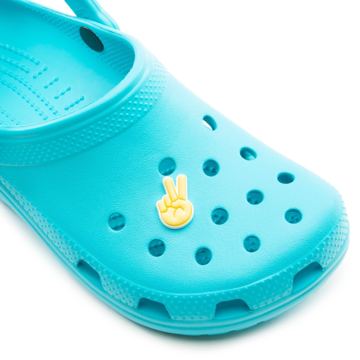 Crocs Jibbits Peace Hand Sign Süsü beyaz