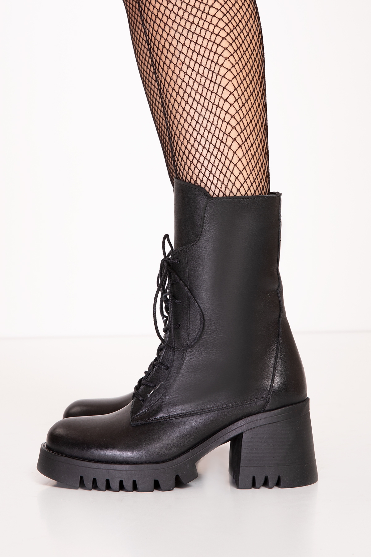 Gondol Hakiki Deri Kalın Topuklu Kauçuk Taban Şık Bot bel.1554 - Görsel 5