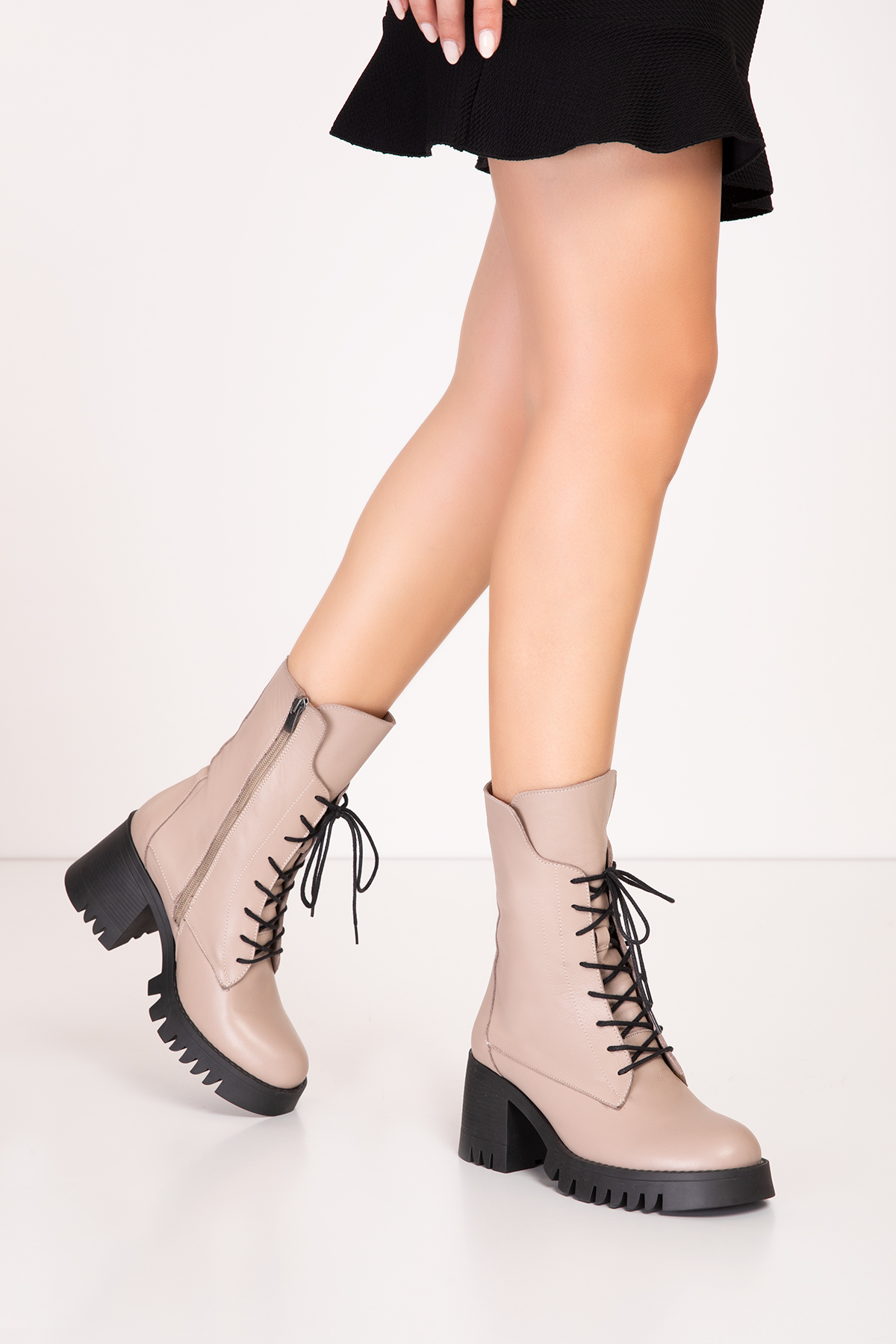 Gondol Hakiki Deri Kalın Topuklu Kauçuk Taban Şık Bot bel.1554 - Görsel 6