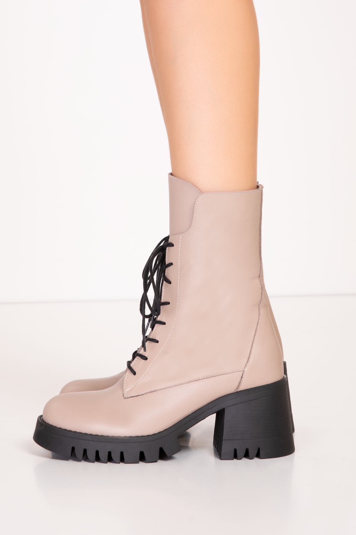 Gondol Hakiki Deri Kalın Topuklu Kauçuk Taban Şık Bot bel.1554 - Görsel 9