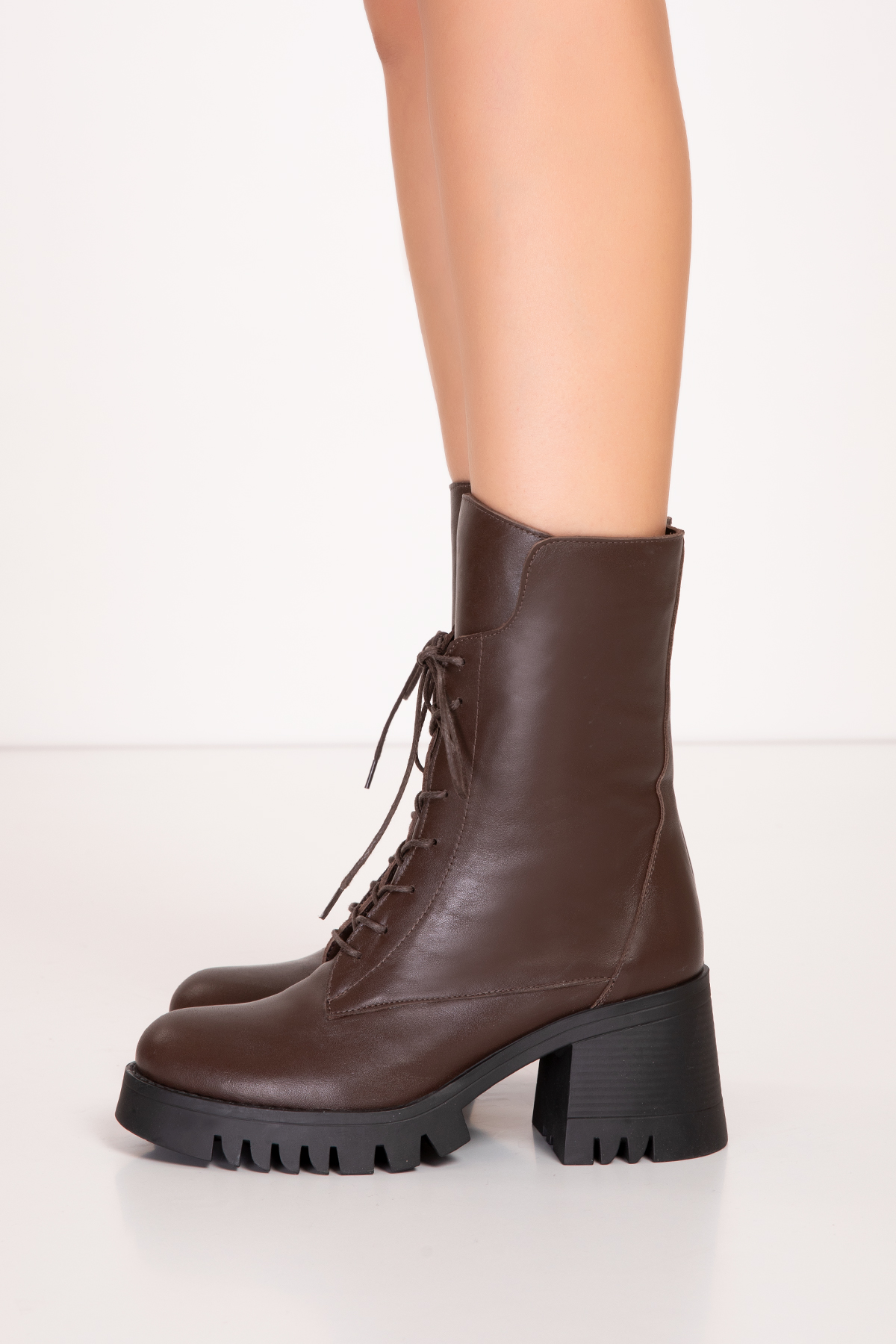 Gondol Hakiki Deri Kalın Topuklu Kauçuk Taban Şık Bot bel.1554 - Görsel 7