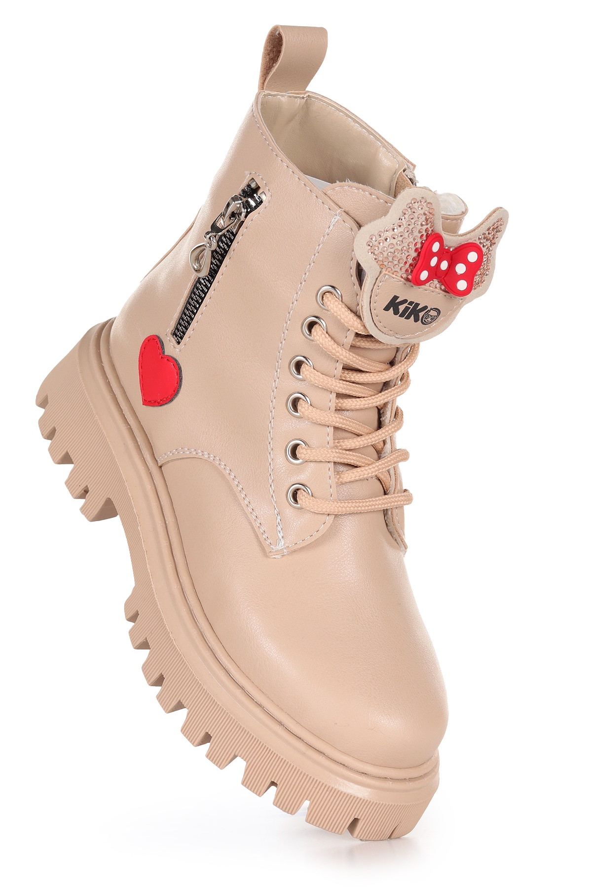 Bella Günlük Fermuarlı Kız Çocuk Bot Ayakkabı Ten - Görsel 4