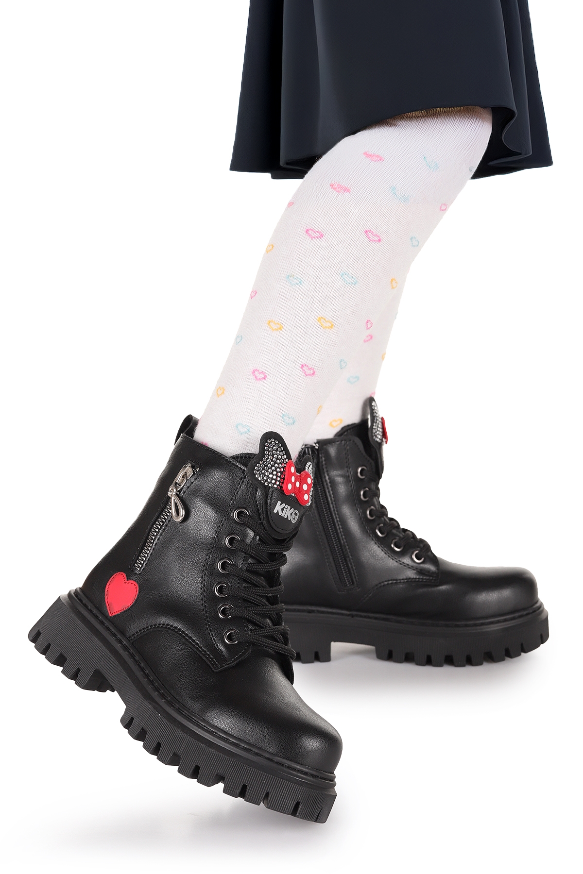 Bella Günlük Fermuarlı Kız Çocuk Bot Ayakkabı Siyah - Görsel 2