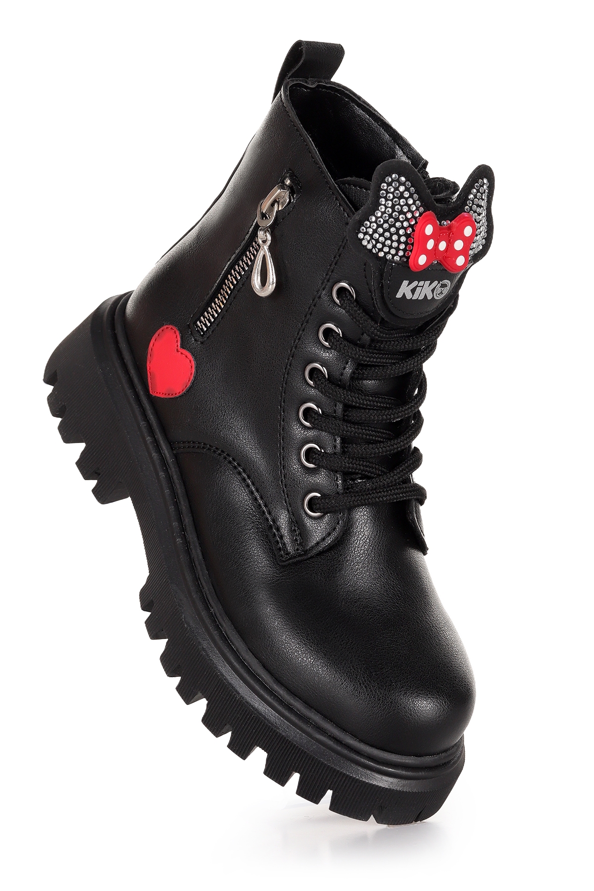 Bella Günlük Fermuarlı Kız Çocuk Bot Ayakkabı Siyah - Görsel 4