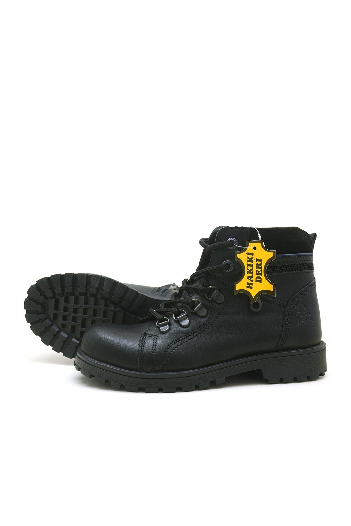 Hakiki Deri Fermuarlı Kışlık Çocuk Bot - Görsel 5