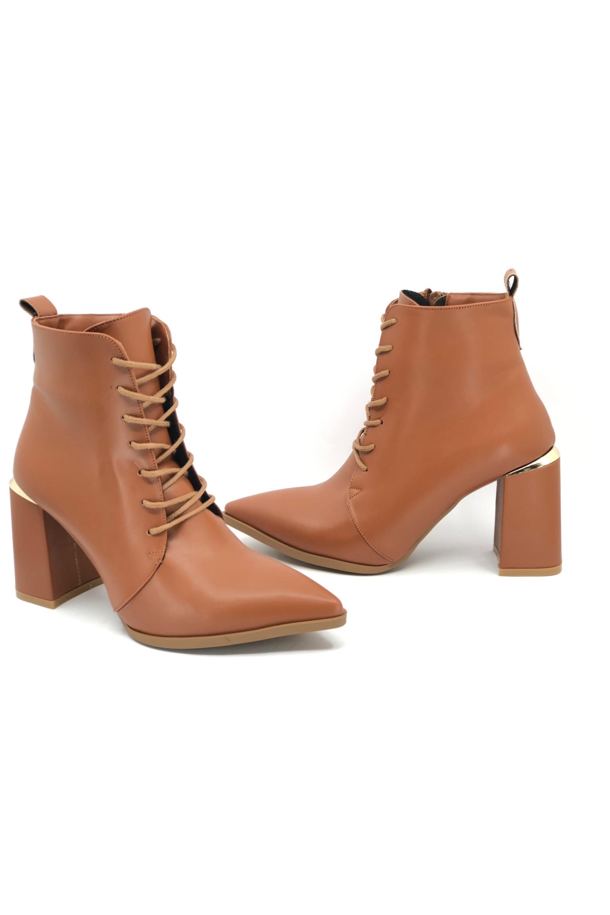 Bağcıklı Kadın Topuklu Bot - Görsel 3