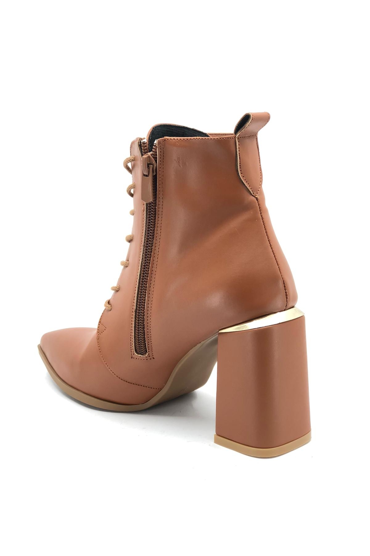 Bağcıklı Kadın Topuklu Bot - Görsel 6