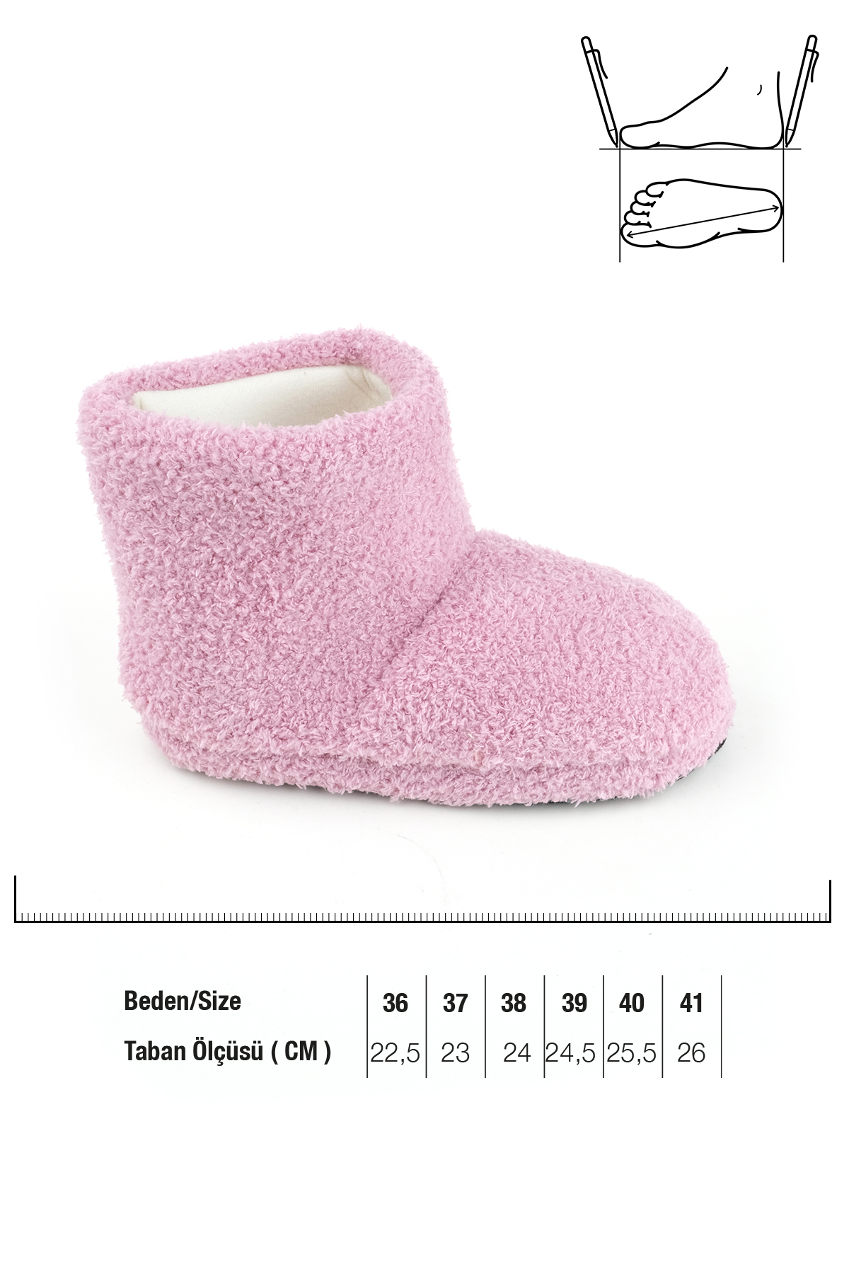 Kışlık Ev İçi Kadın Panduf Bot - Görsel 4