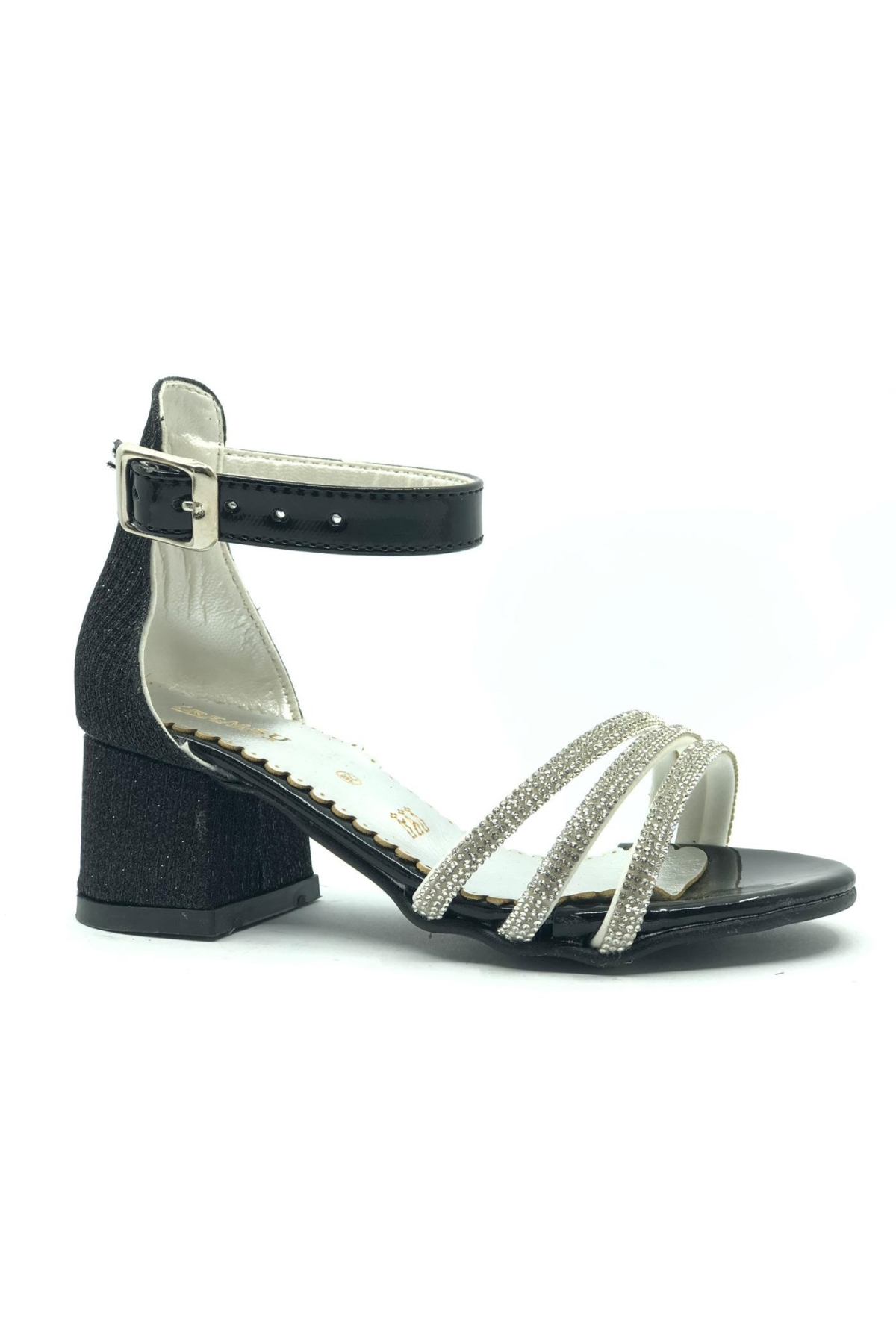 1441 Kız Çocuk Abiye Taşlı Topuklu Ayakkabı - Görsel 2