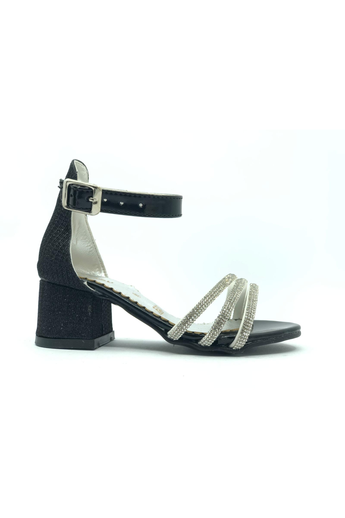 1441 Kız Çocuk Abiye Taşlı Topuklu Ayakkabı - Görsel 5