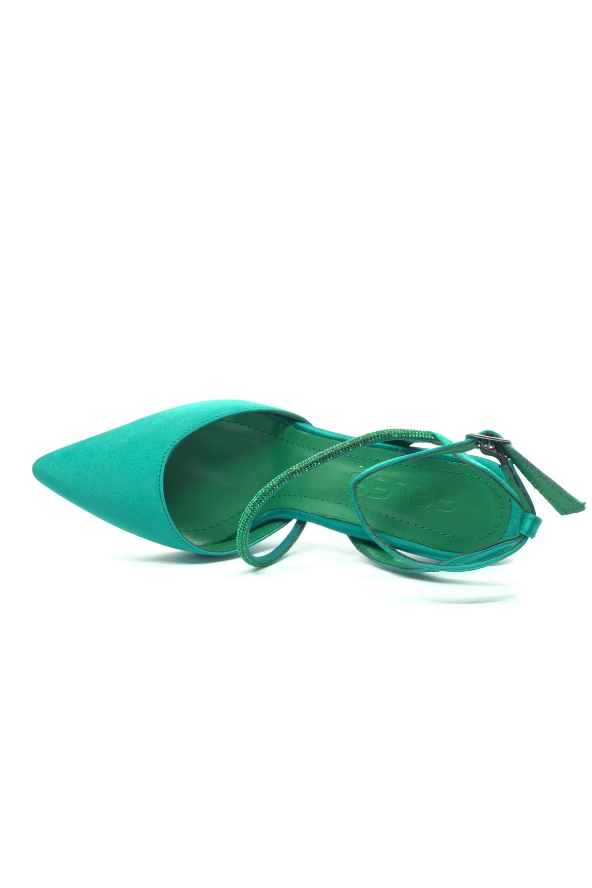 Arkası Açık Şerit Taşlı Stiletto Kadın Topuklu Ayakkabı - Görsel 7