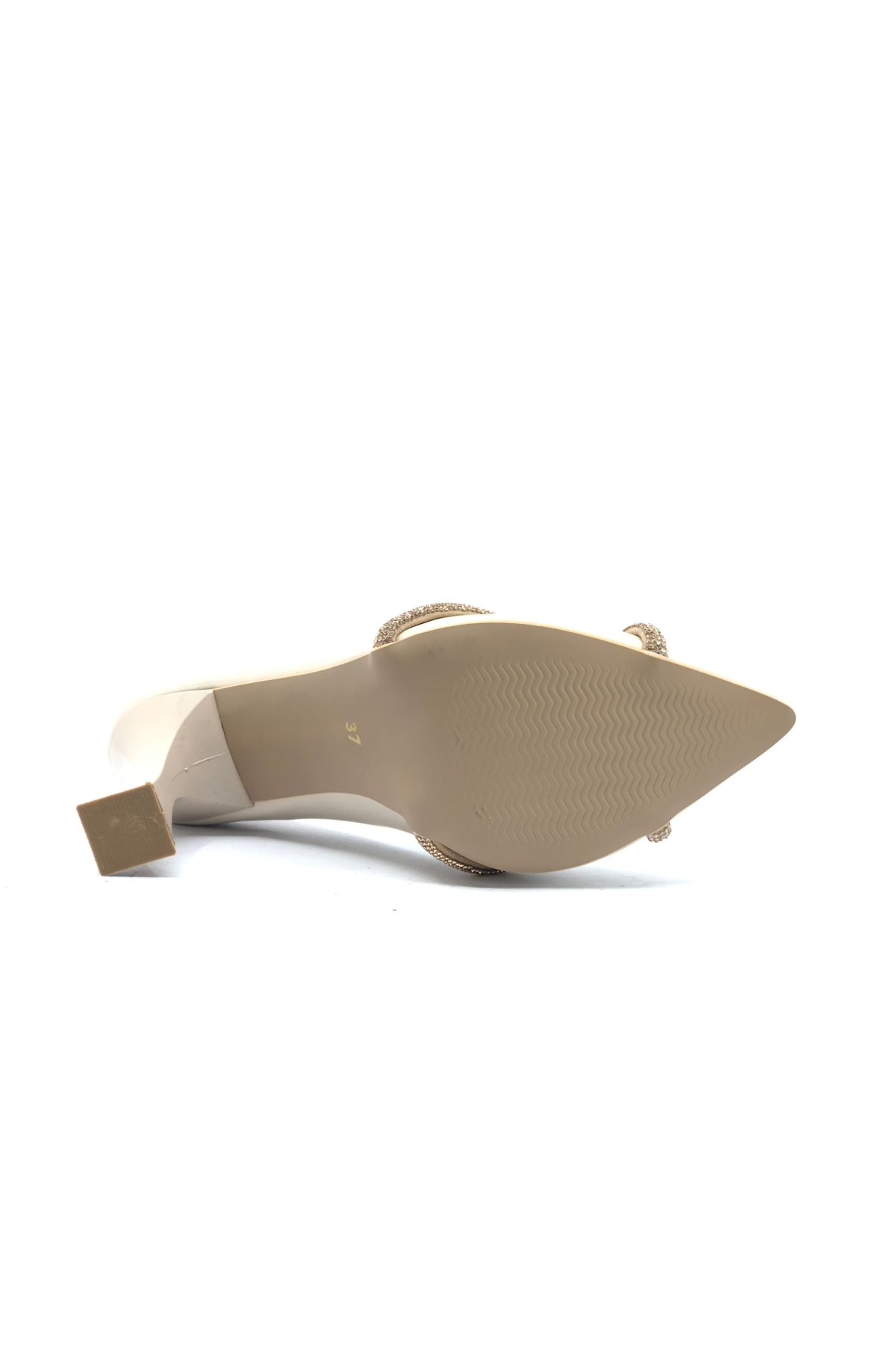 18-122 Çapraz Şerit Taşlı Abiye Kadın Topuklu Ayakkabı Stiletto - Görsel 8