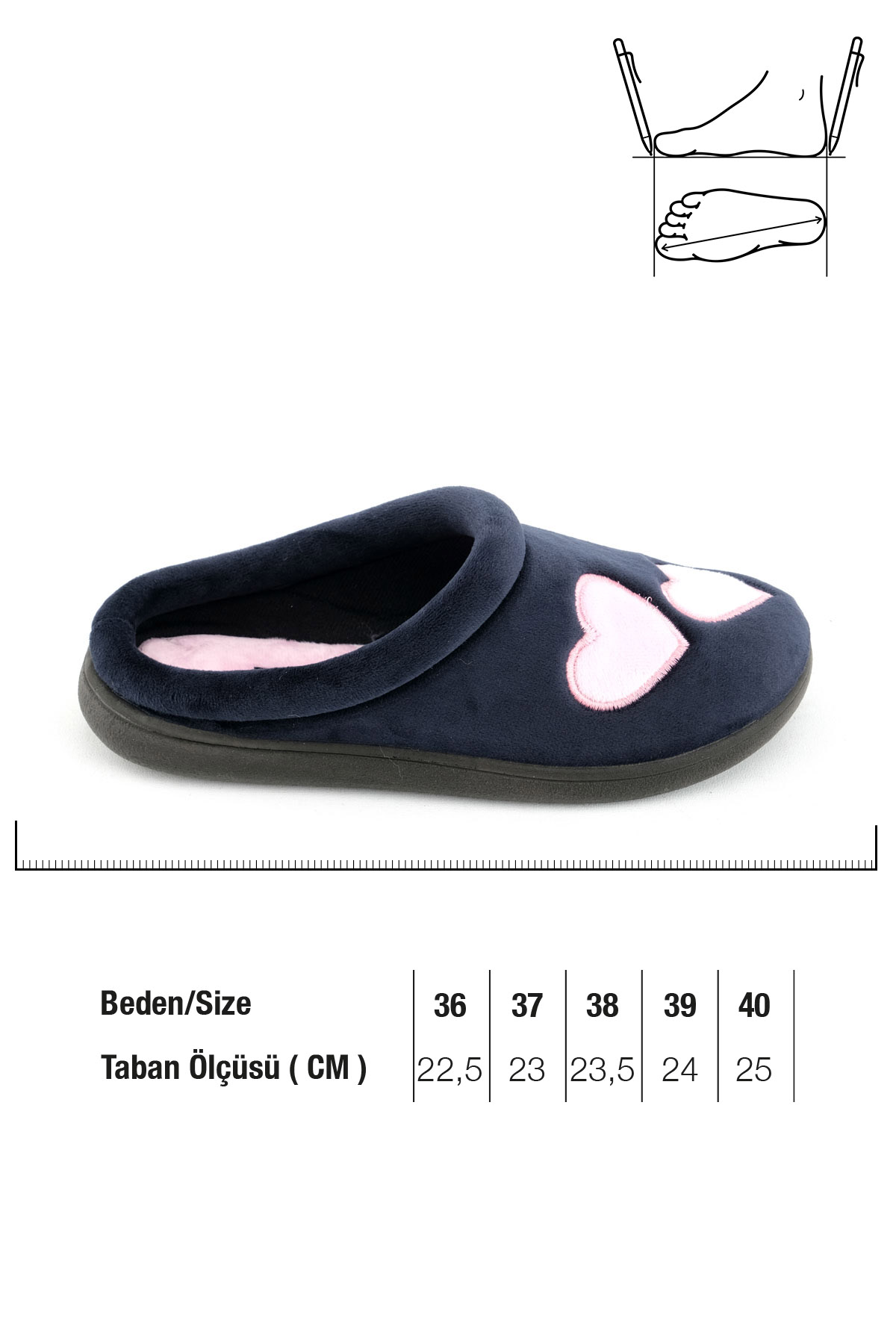 GEZER Kışlık Kadın Gondol Ev Terlik - Görsel 3