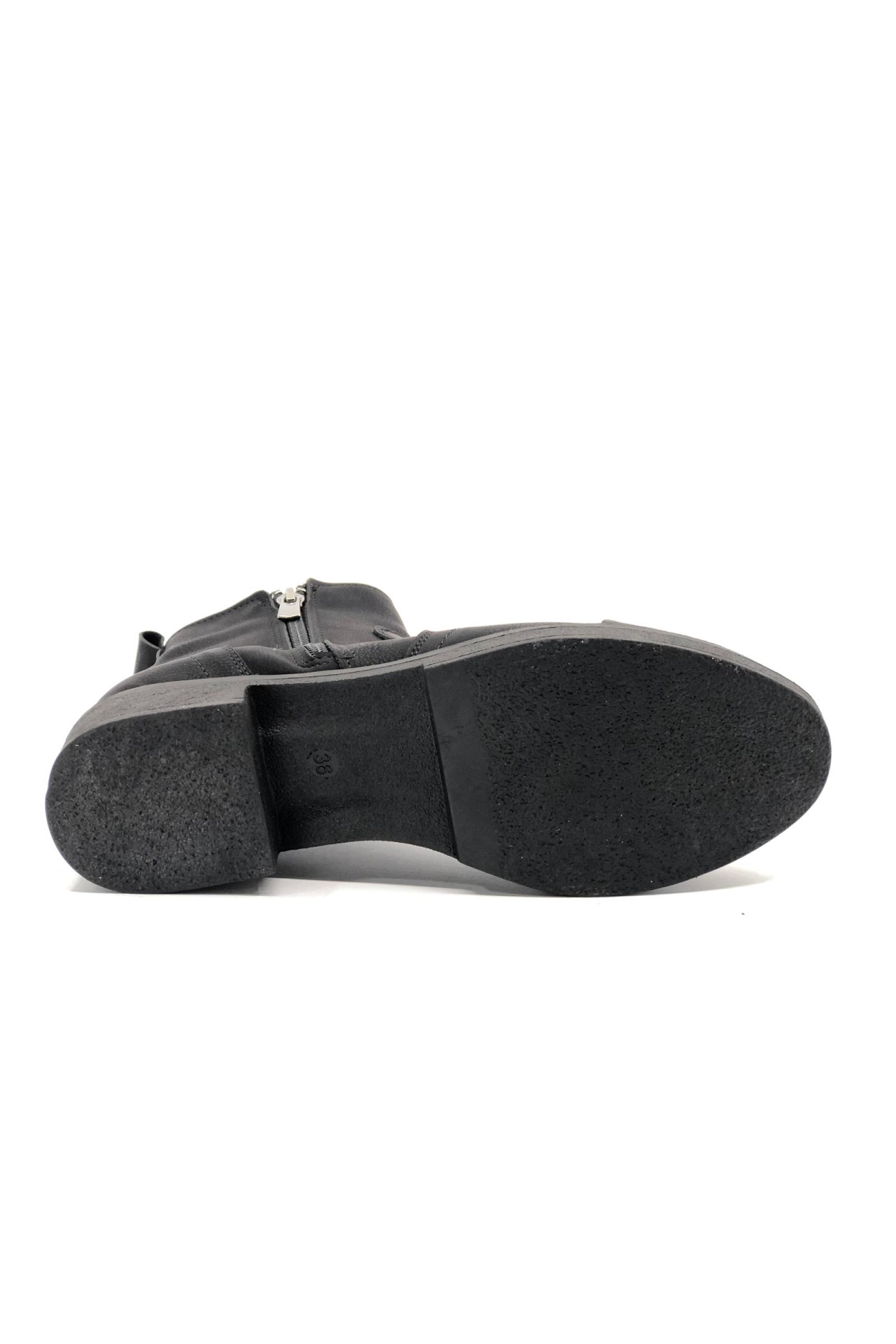 3250 Çift Fermuarlı Düz Taban Kadın Bot - Görsel 6
