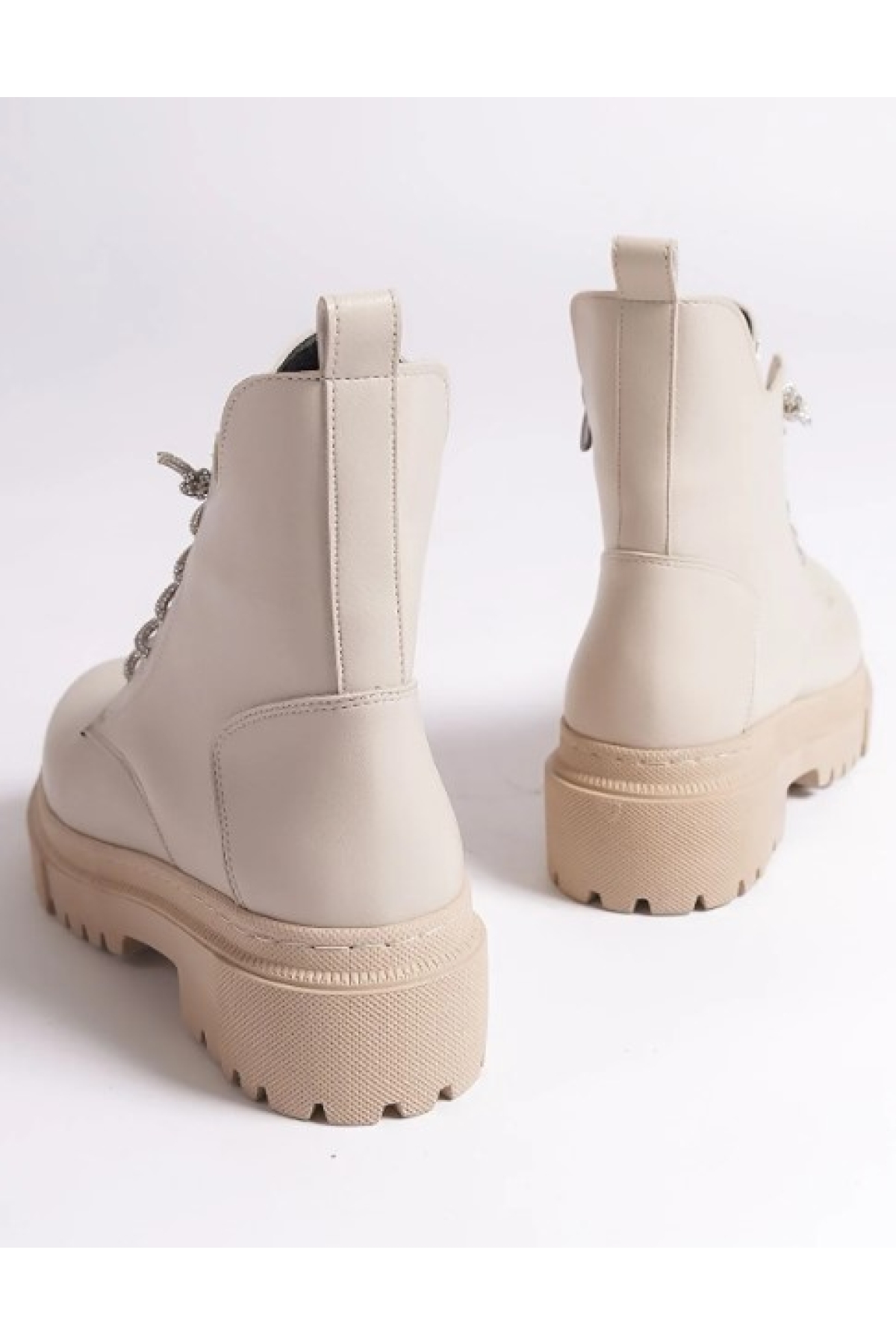 Taş Bağcık Detaylı Postal Kadın Bot - Görsel 5
