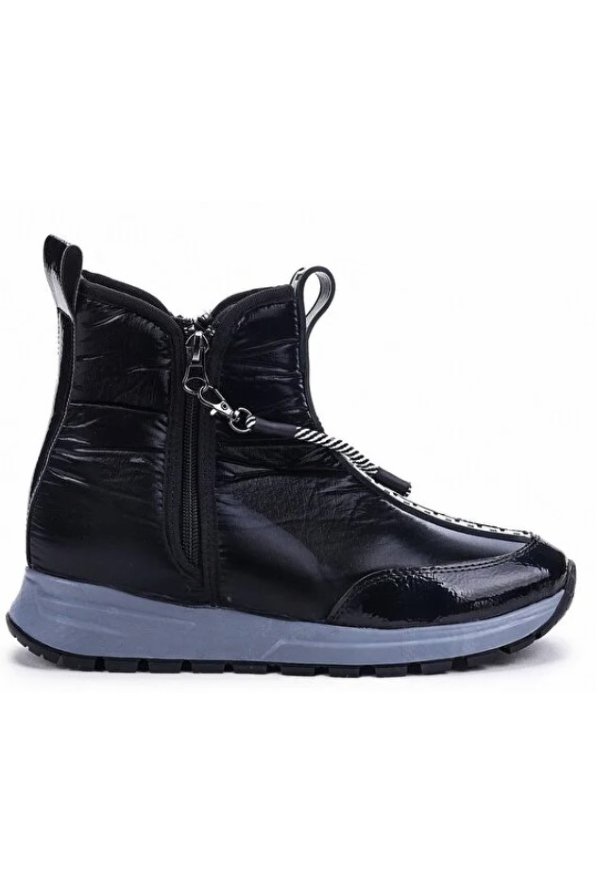 Dalgıç Kumaş Özel Tasarım Fermuarlı Kadın Bot Kar Botu - Görsel 5