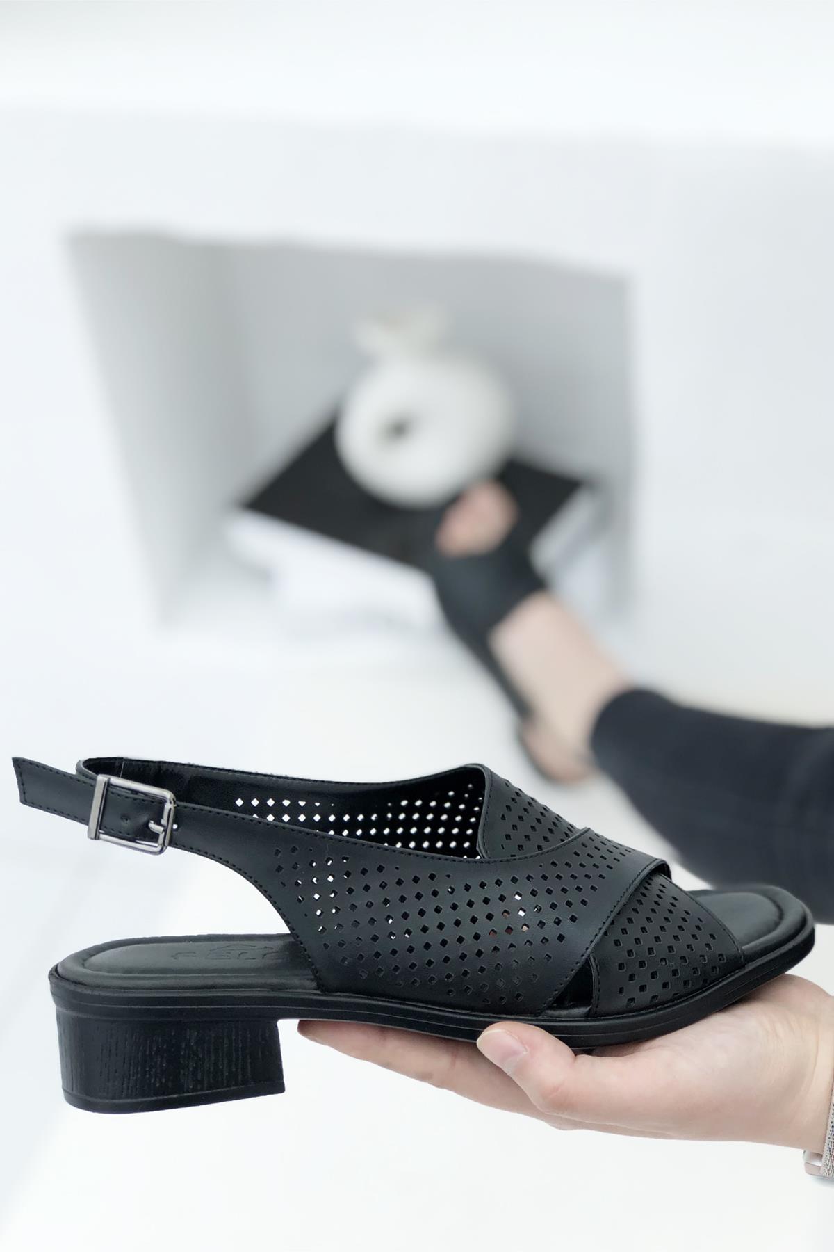 Ortapedik Arkası Açık Çapraz Kadın Sandalet Ayakkabı - Görsel 2