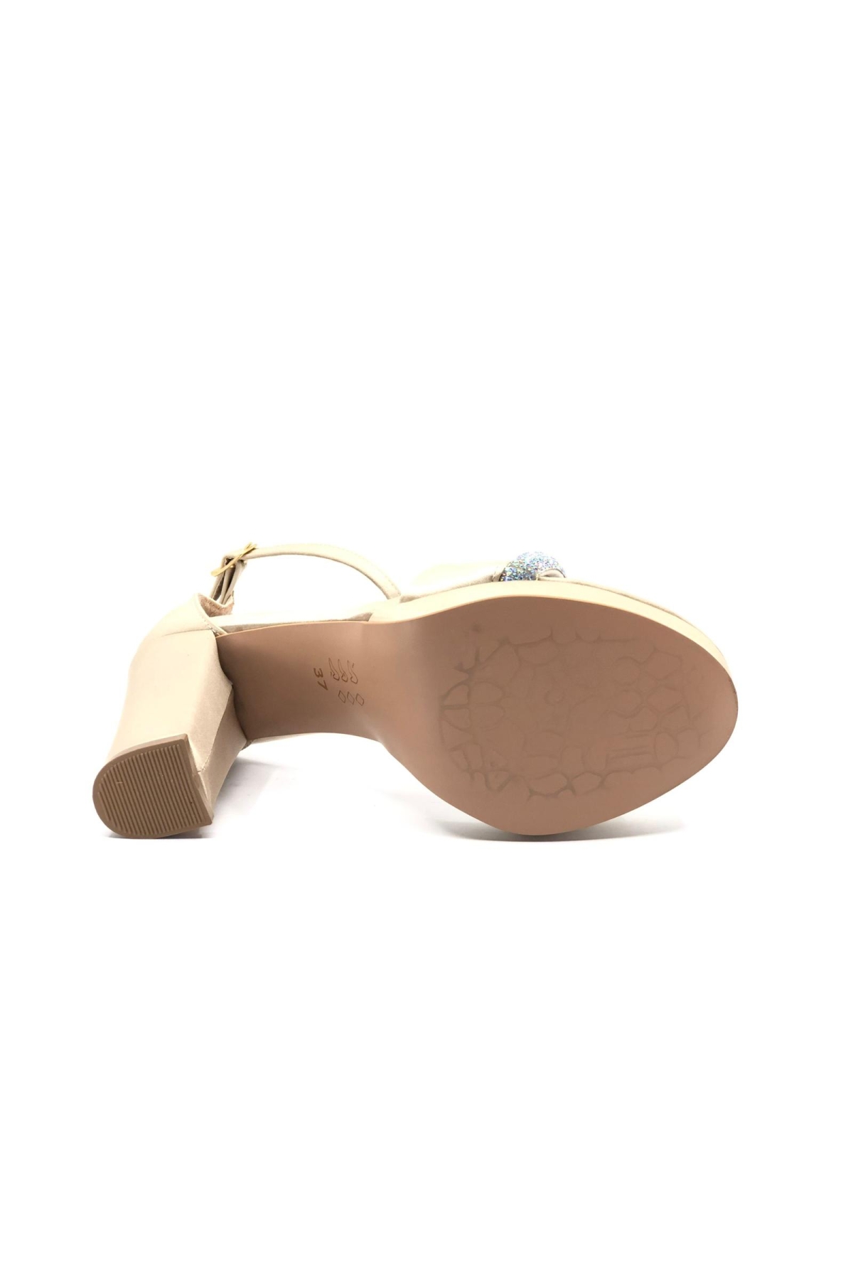 Şerit Taş Detaylı Tek Bant Platform 11 cm Topuklu Kadın Ayakkabı - Görsel 7