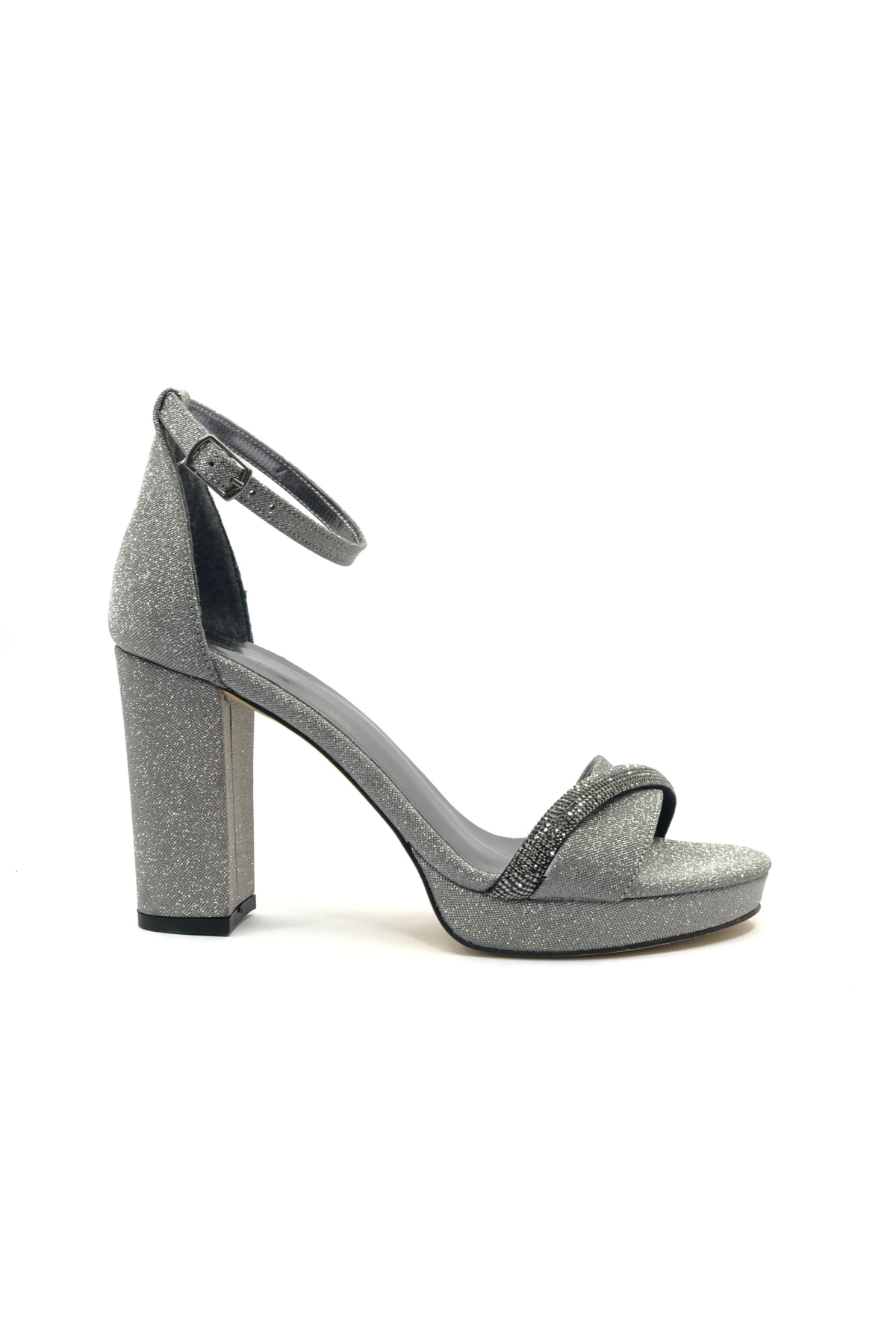 Şerit Taş Detaylı Tek Bant Platform 11 cm Topuklu Kadın Ayakkabı - Görsel 4