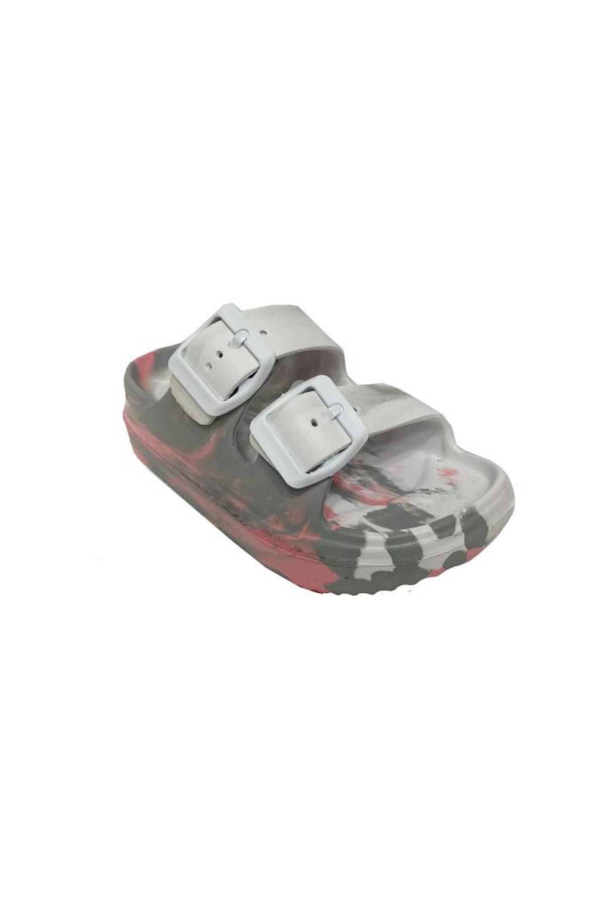 1006-24 Suya Dayanıklı Kız Çocuk Terlik 26-30 Gri Beyaz Pembe - Görsel 2