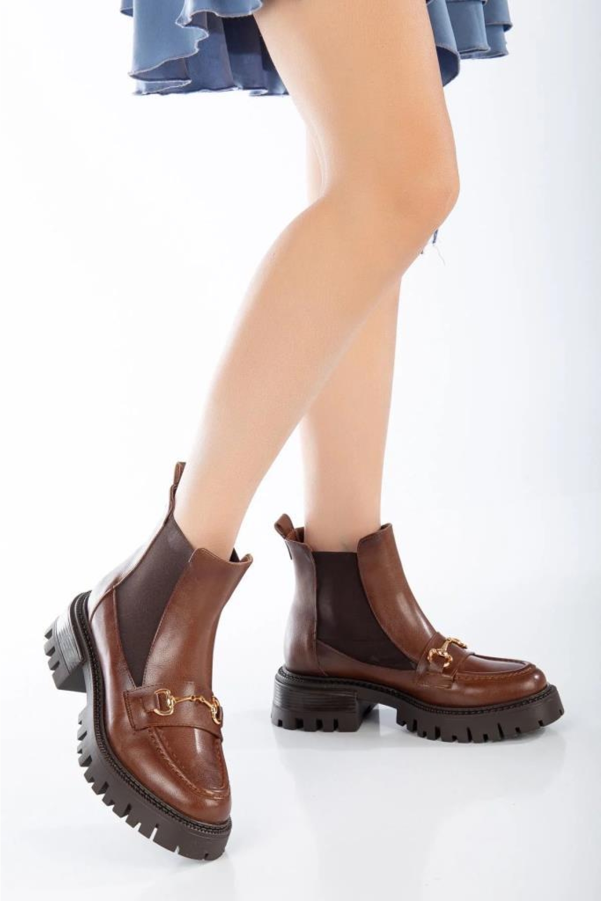 Mnrs 03037 Toka Detaylı Kadın Günlük Bot - Görsel 2