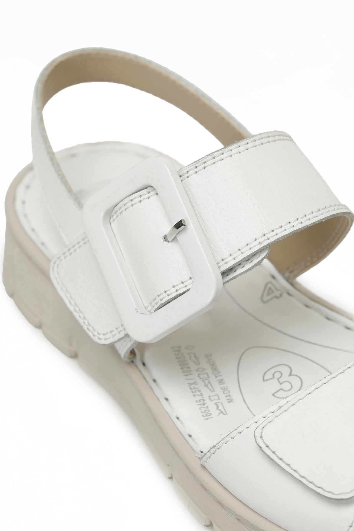 166245.Z5FX Beyaz Kadın Comfort Sandalet - Görsel 8