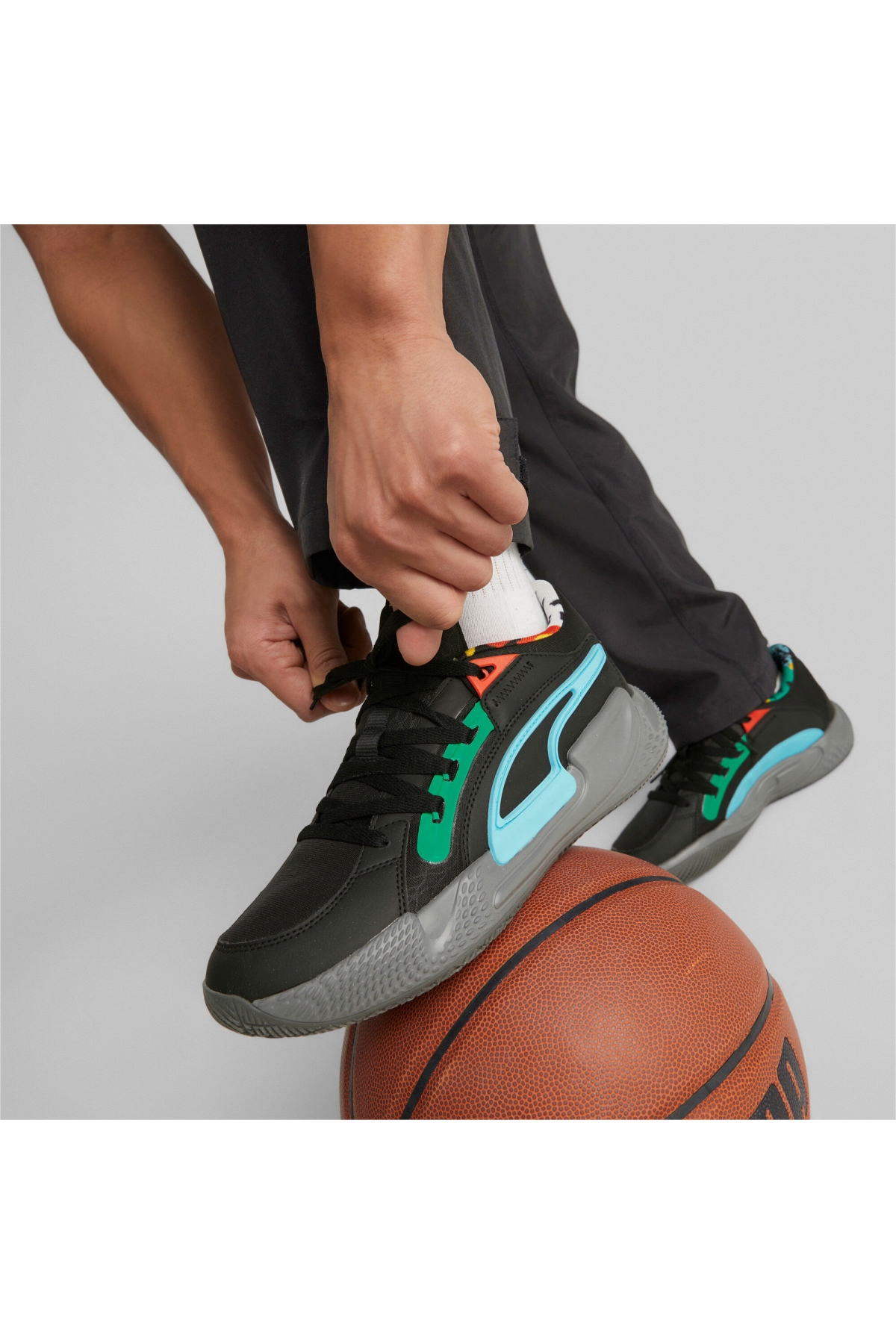 378265-01 Court Rider Chaos Block Basketbol Erkek Spor Ayakkabı - Görsel 3