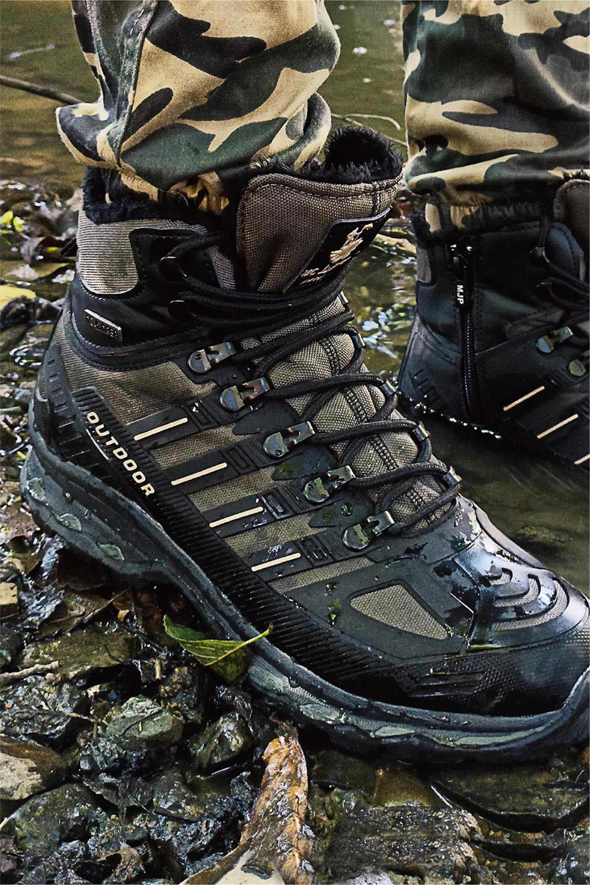 1823 Erkek Outdoor Bot Siyah - Haki - Görsel 2