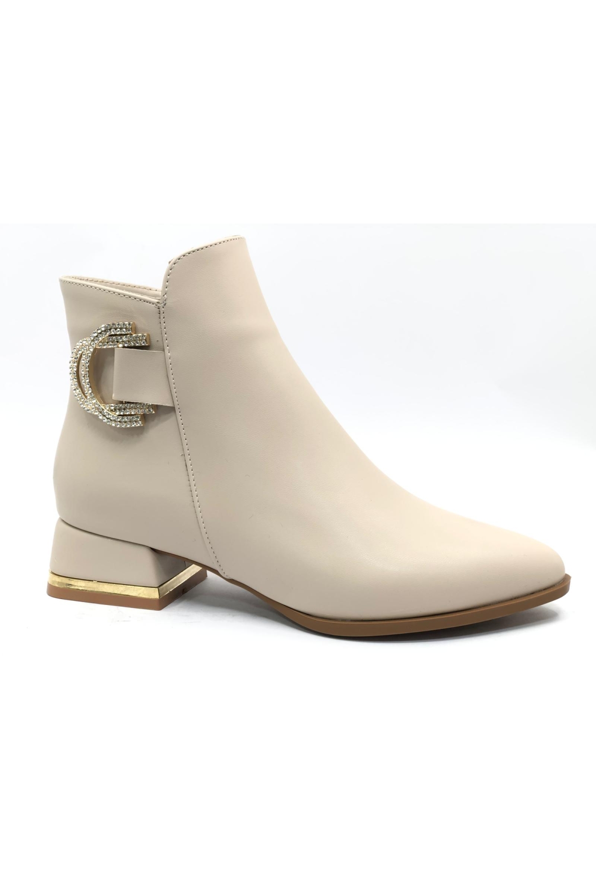 Taş Toka Detaylı Düz Kadın Bot - Görsel 3