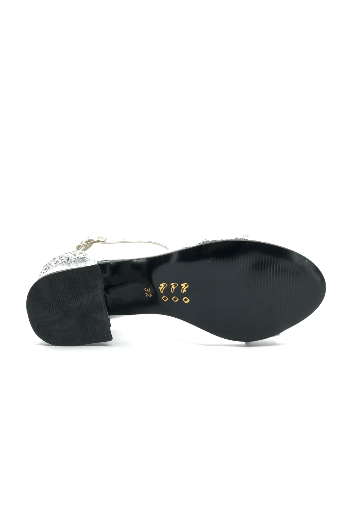 9989 Tek bant Arkası Simli Topuklu Çocuk Ayakkabı - Görsel 7