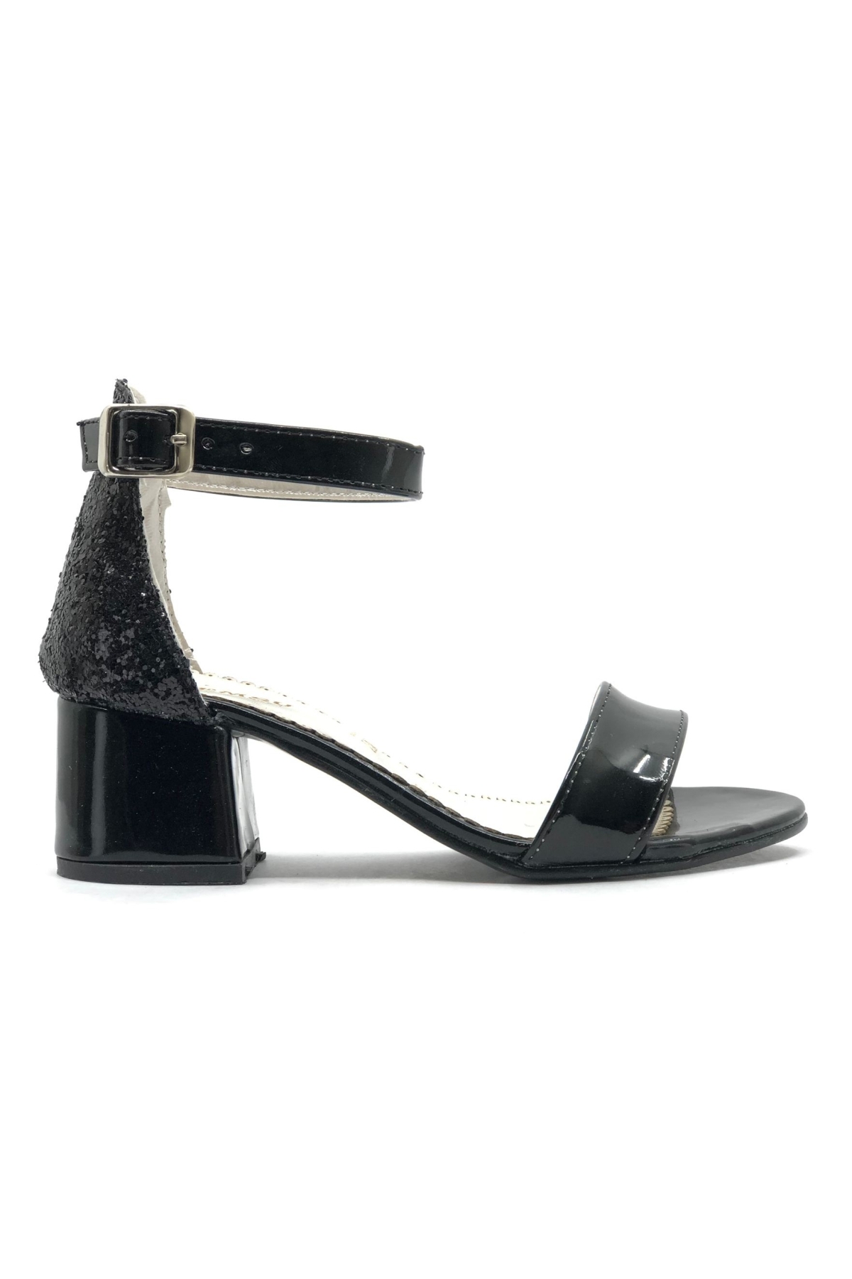 9989 Tek bant Arkası Simli Topuklu Çocuk Ayakkabı - Görsel 2