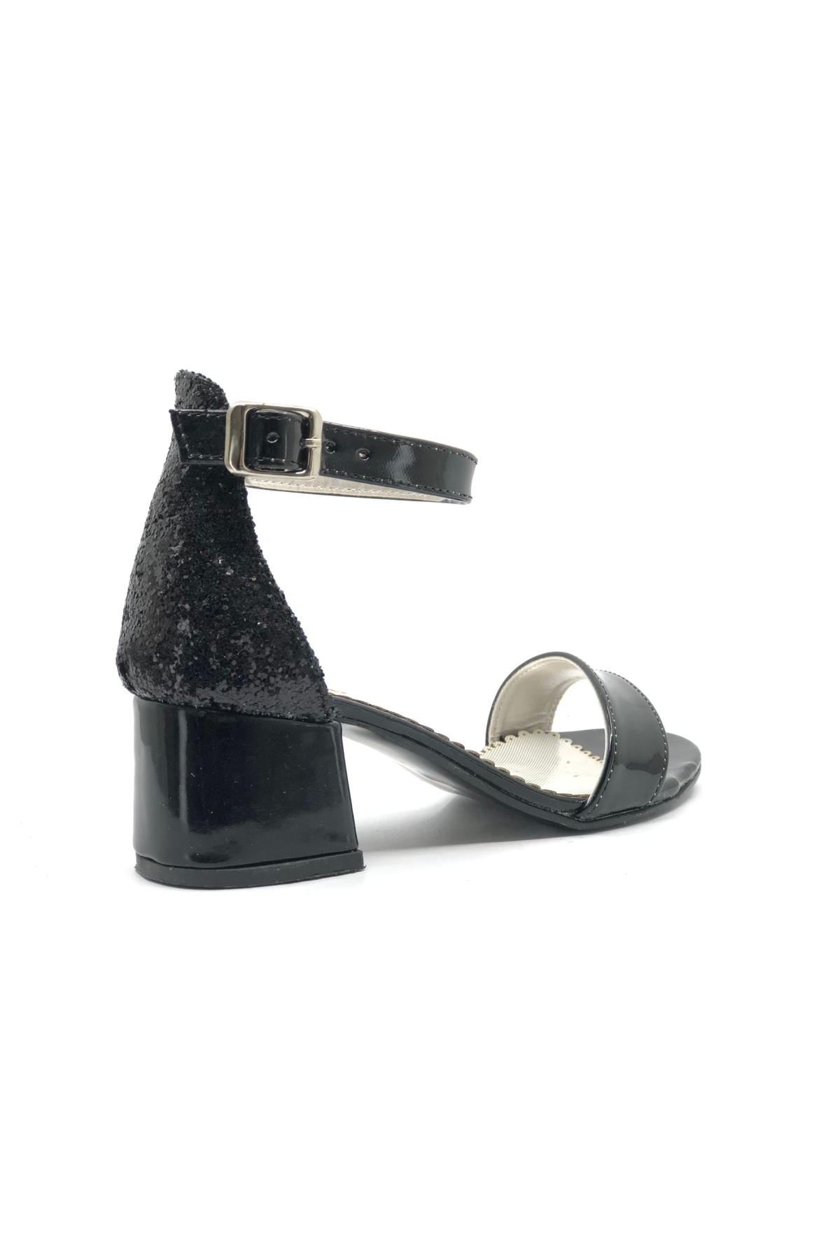 9989 Tek bant Arkası Simli Topuklu Çocuk Ayakkabı - Görsel 5