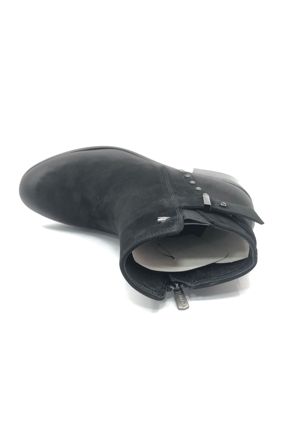 Rugi Hakiki Deri Topuklu Ortopedik Kadın Bot - Görsel 5