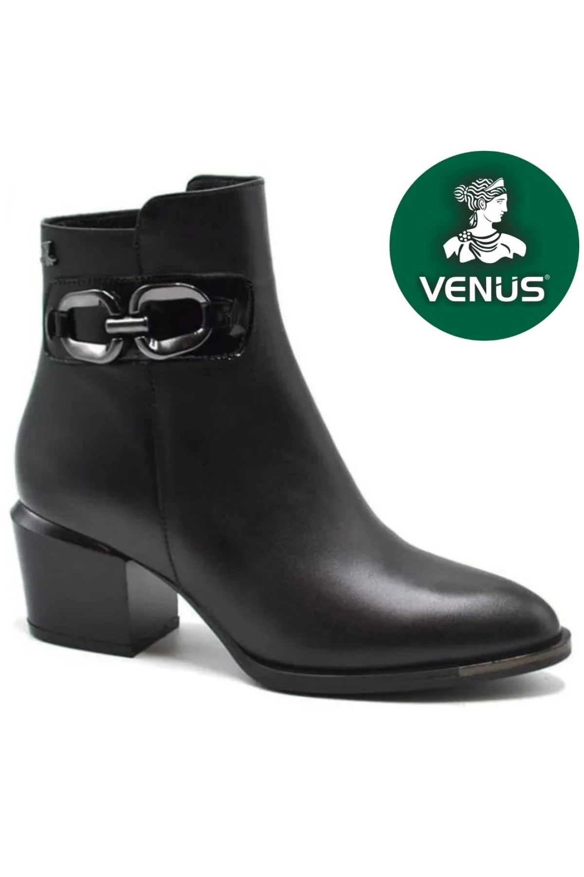 Rani Hakiki Deri Topuklu Ortopedik Kadın Bot - Görsel 2